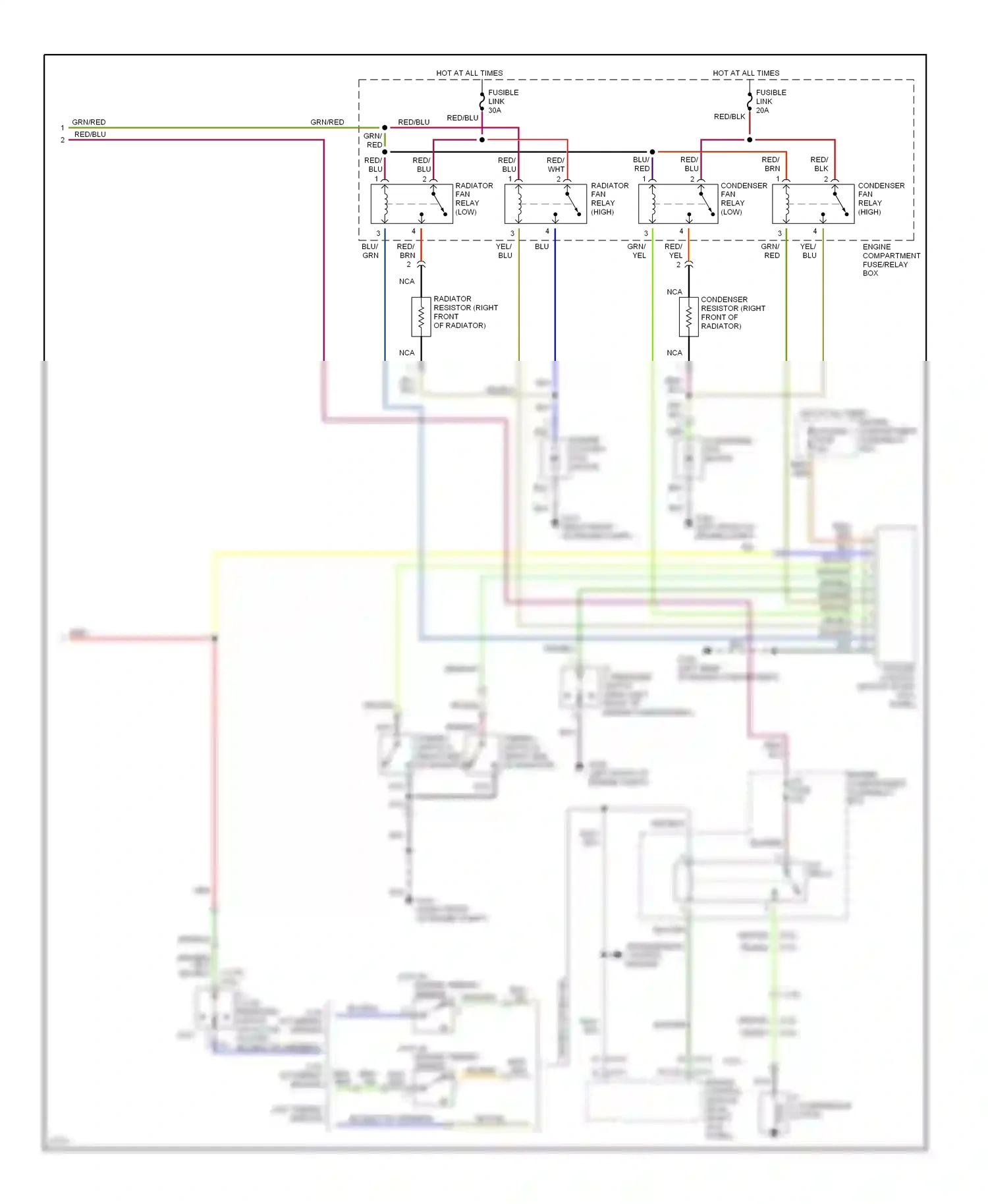 Wiring diagram transmission control module for Hyundai Sonata III facelift (1996-1998) (1 of 2)