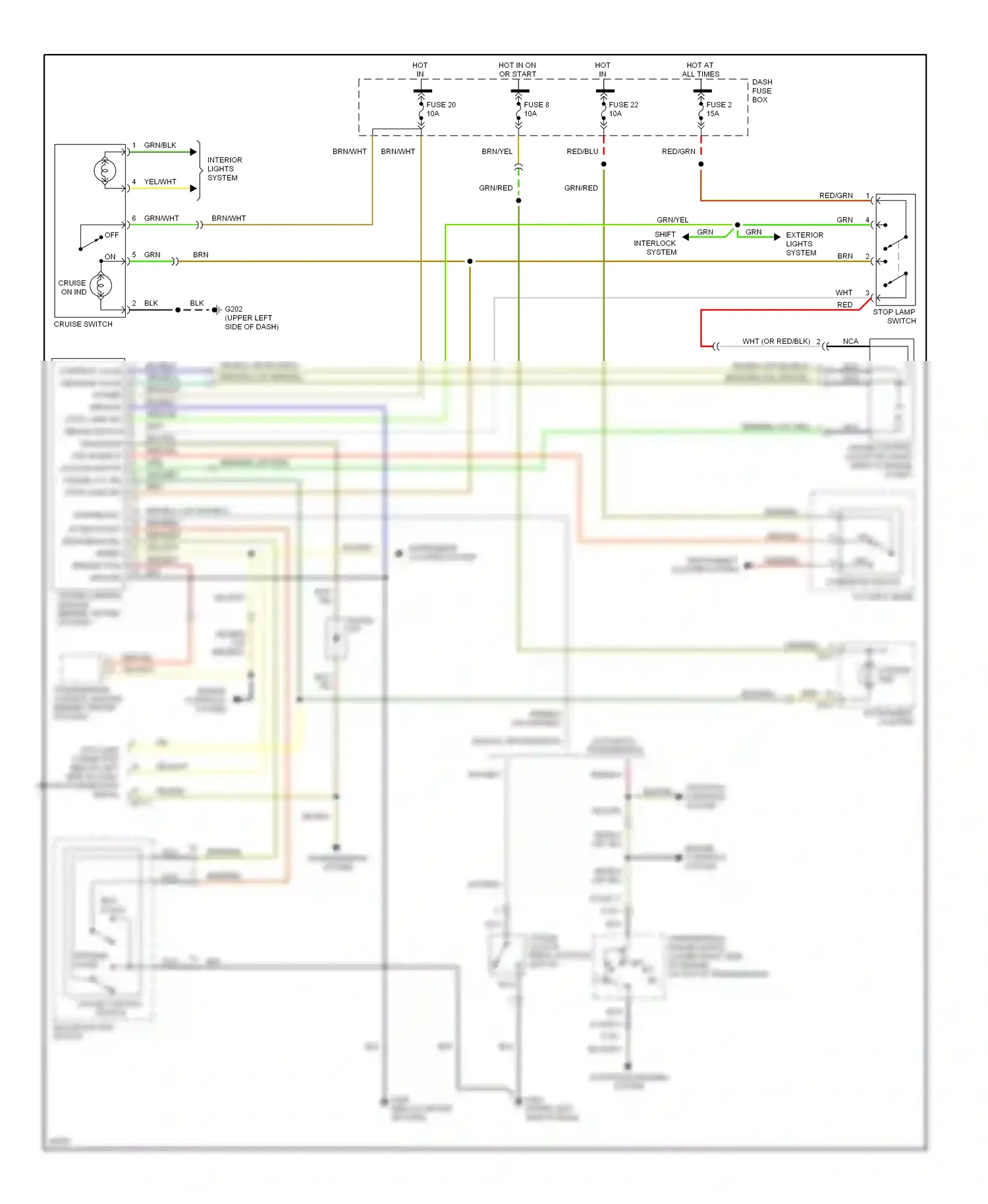 Wiring diagram transmissions system for Hyundai Sonata III facelift (1996-1998) (1 of 2)