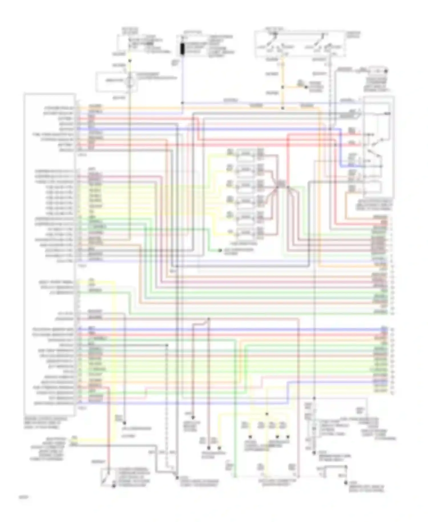 Sonata Hyundai III (1993-1996): Wiring diagram engine performance 3.0ls (1 of 2)