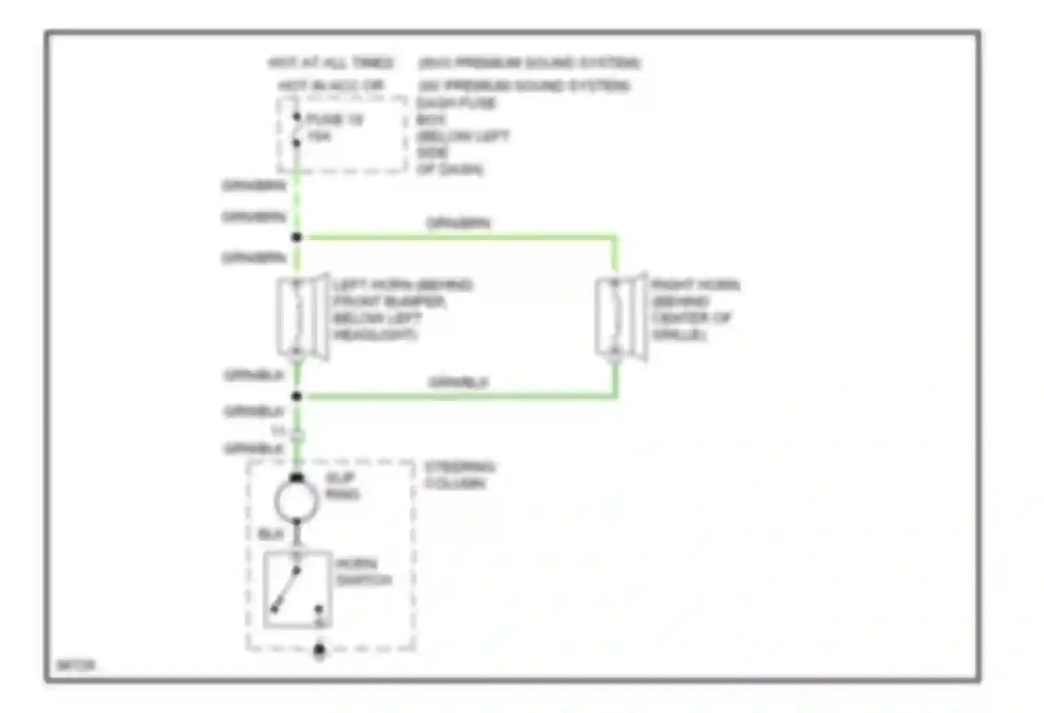 Sonata Hyundai III (1993-1996): Horn circuit