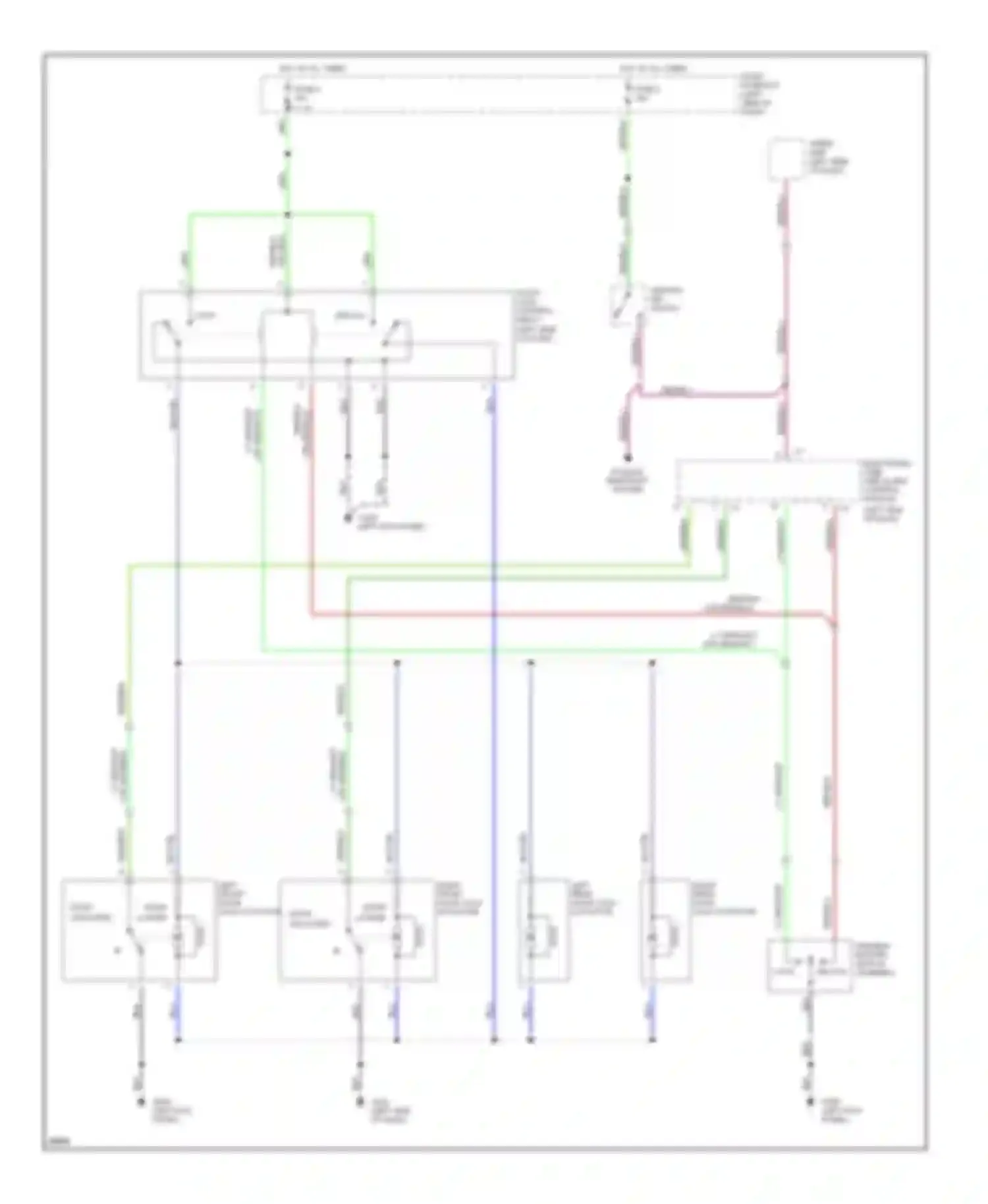 Sonata Hyundai III (1993-1996): Power door lock circuit