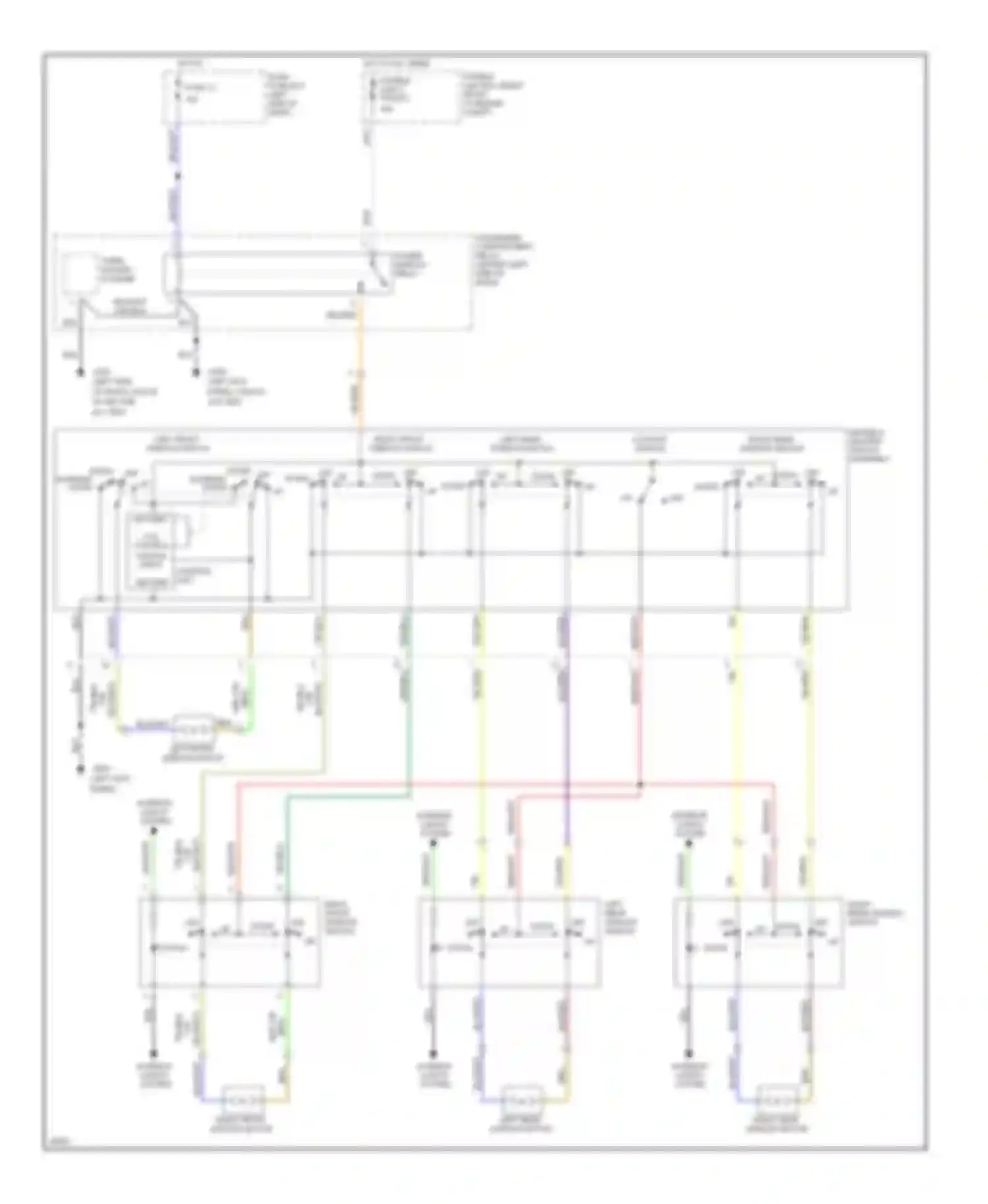 Sonata Hyundai III (1993-1996): Power window circuit