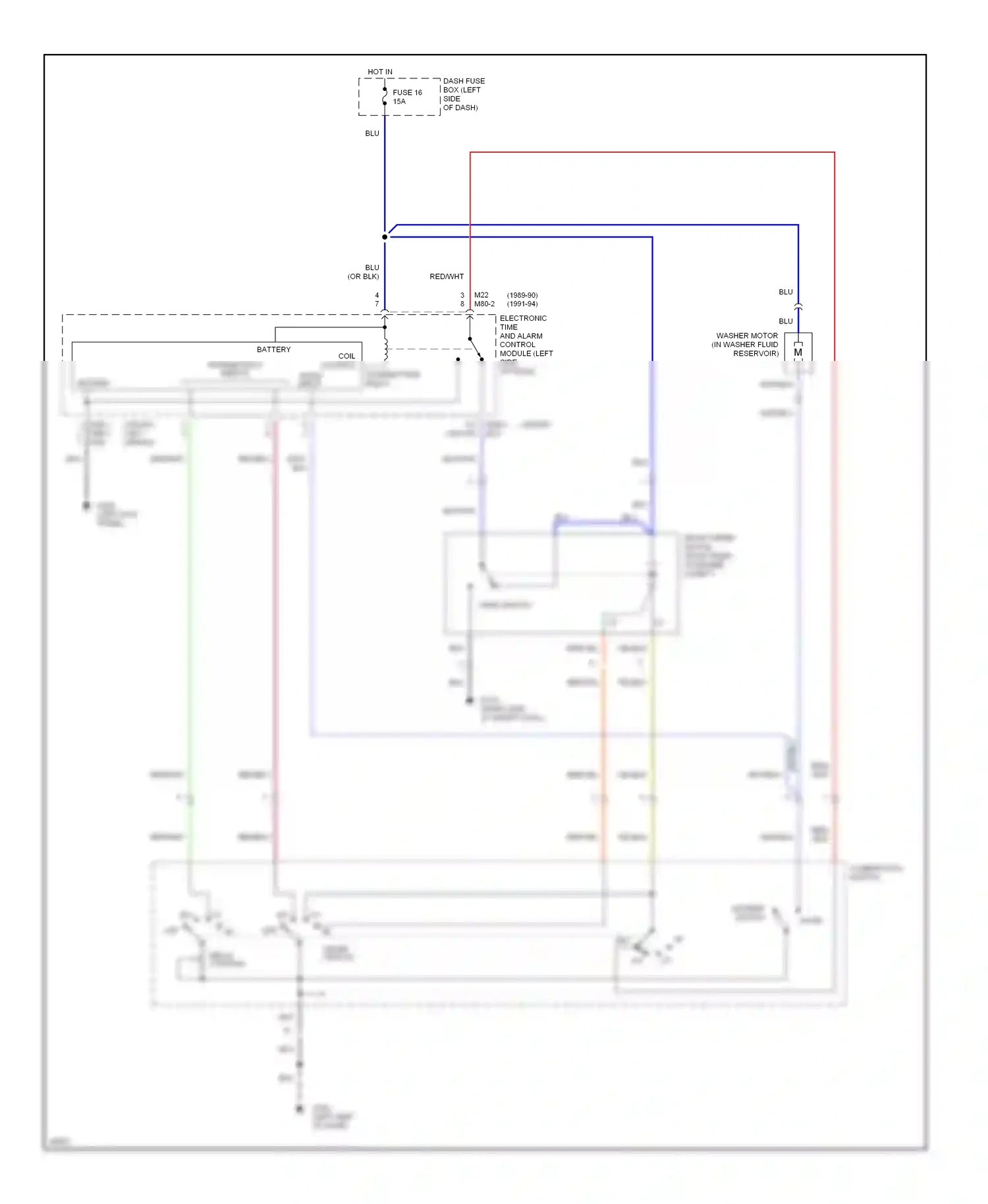 Wiring diagram coil control for Hyundai Sonata III (1993-1996) (1 of 1)