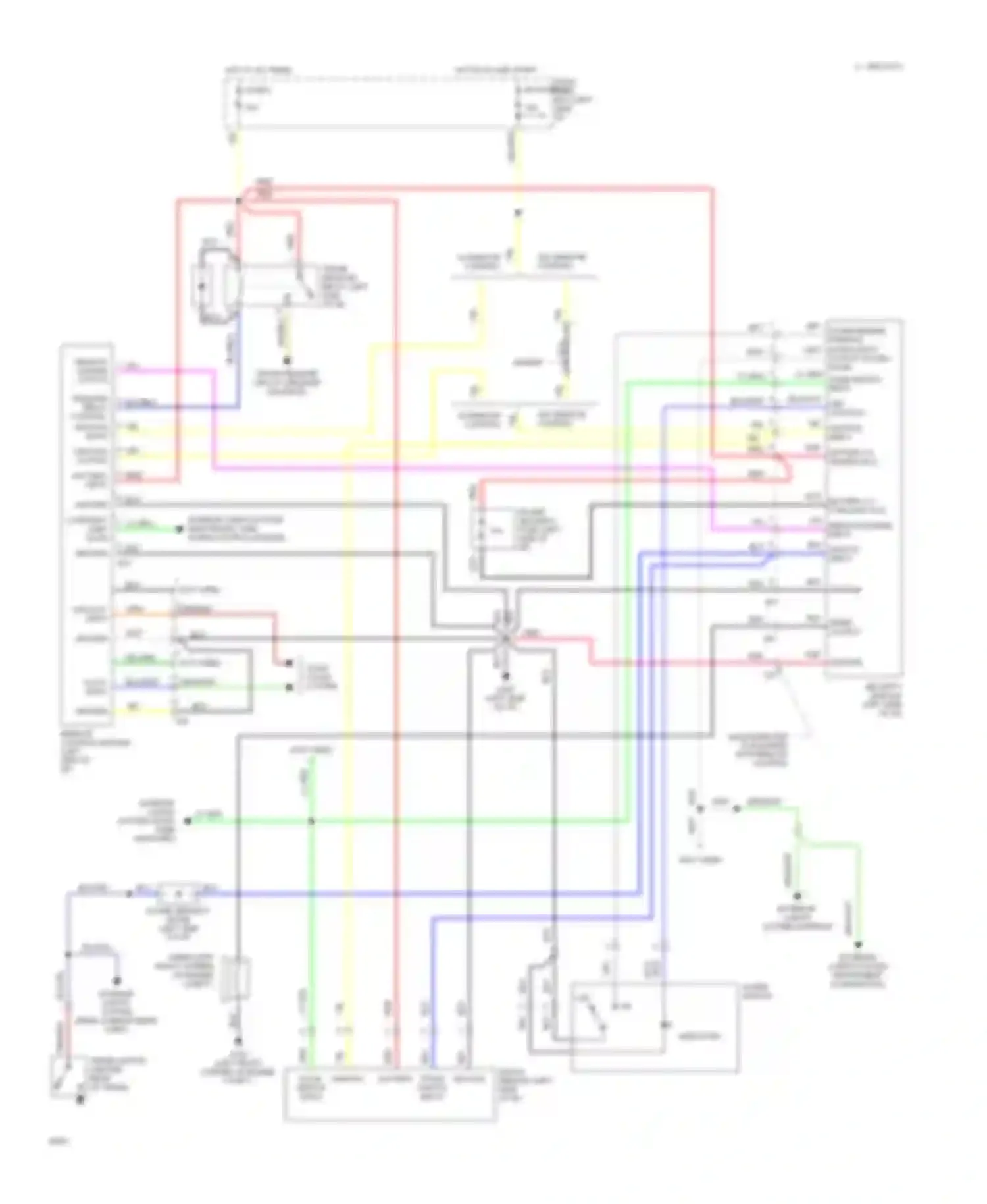 Wiring diagram disconnected if equipped with remote control for Hyundai Sonata III (1993-1996) (1 of 1)