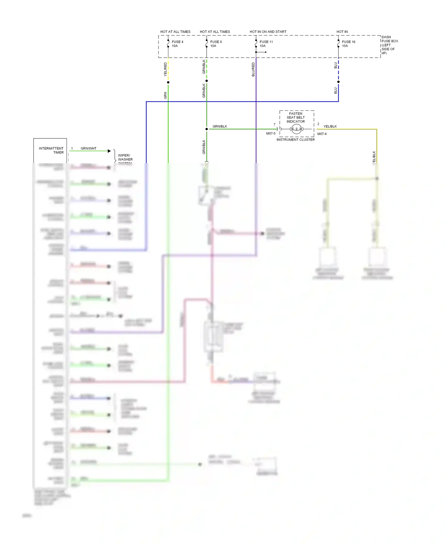 Wiring diagram dome light control for Hyundai Sonata III (1993-1996) (1 of 1)