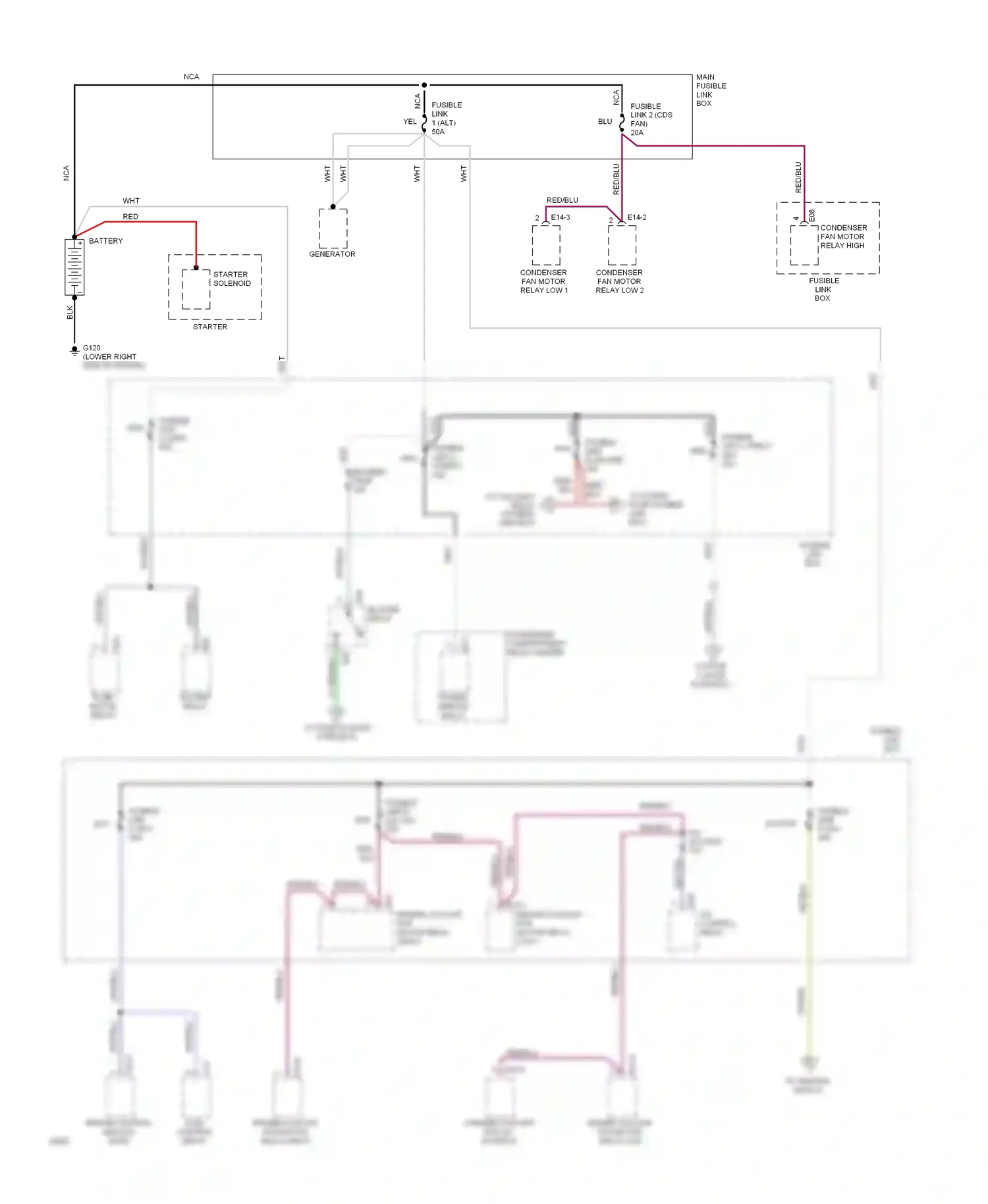 Hyundai Sonata III (1993-1996) engine control module (ecm) wiring diagram  (2 of 3)