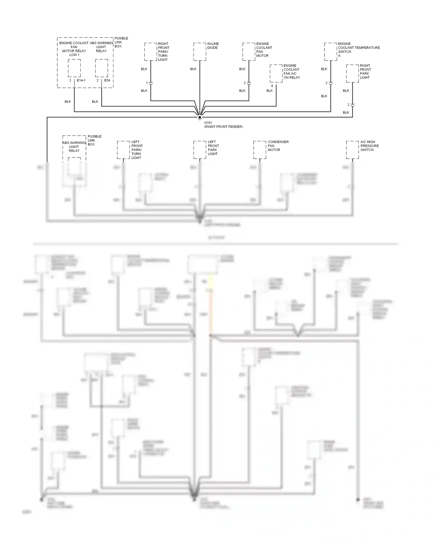 Hyundai Sonata III (1993-1996) engine control module (ecm) wiring diagram  (1 of 3)