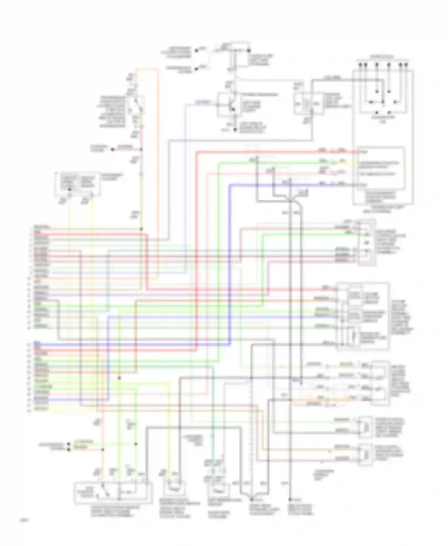 Wiring diagram engine coolant temperature sensor for Hyundai Sonata III (1993-1996) (2 of 2)