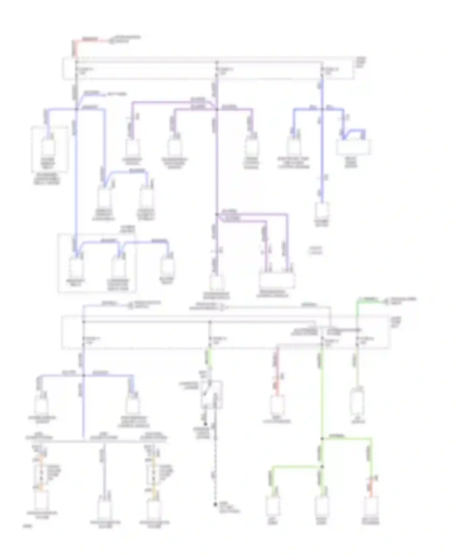 Wiring diagram from ignition switch for Hyundai Sonata III (1993-1996) (2 of 2)