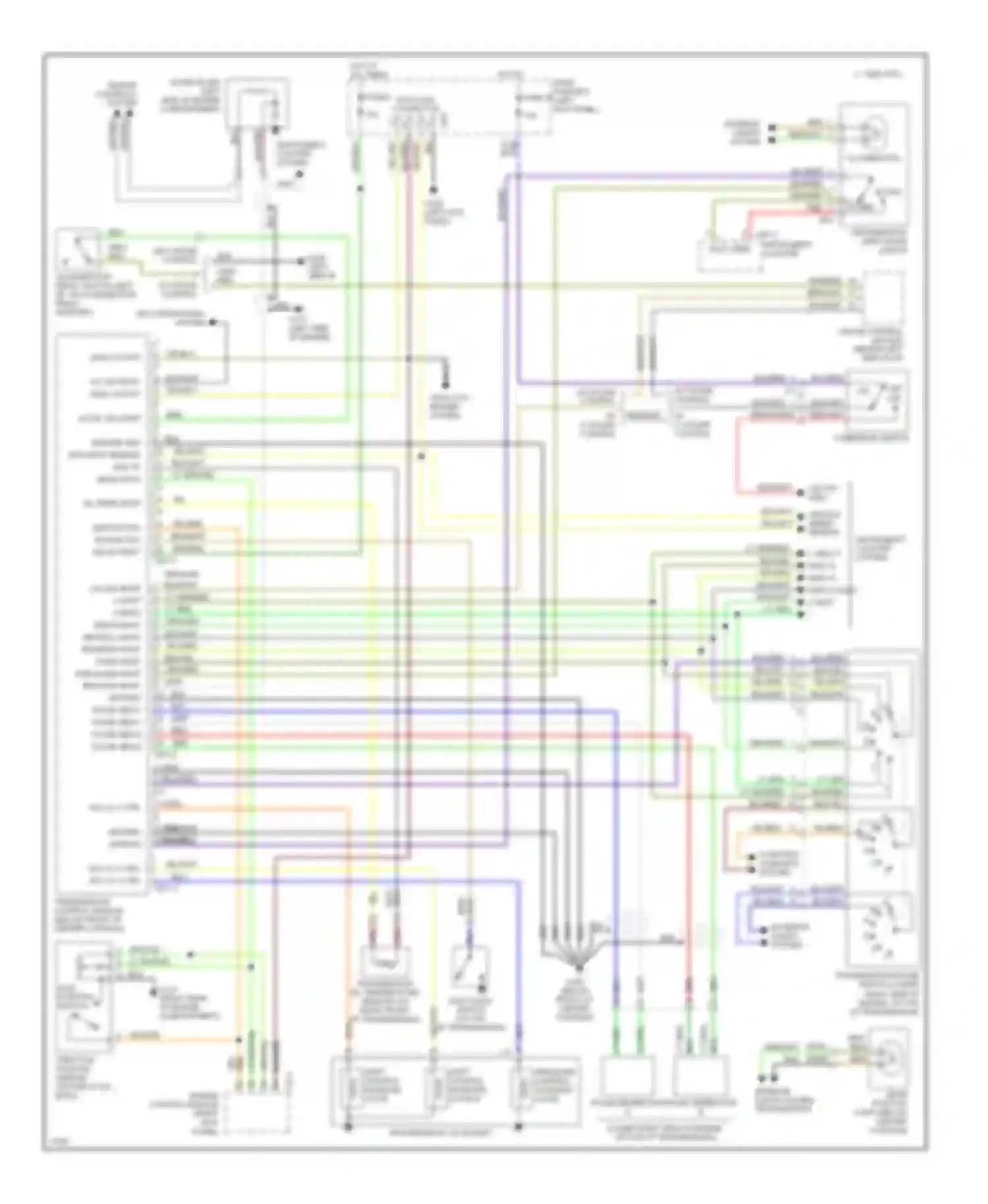 Wiring diagram instrument cluster system l indic p indic r indic n indic d indic 2 indic for Hyundai Sonata III (1993-1996) (1 of 1)