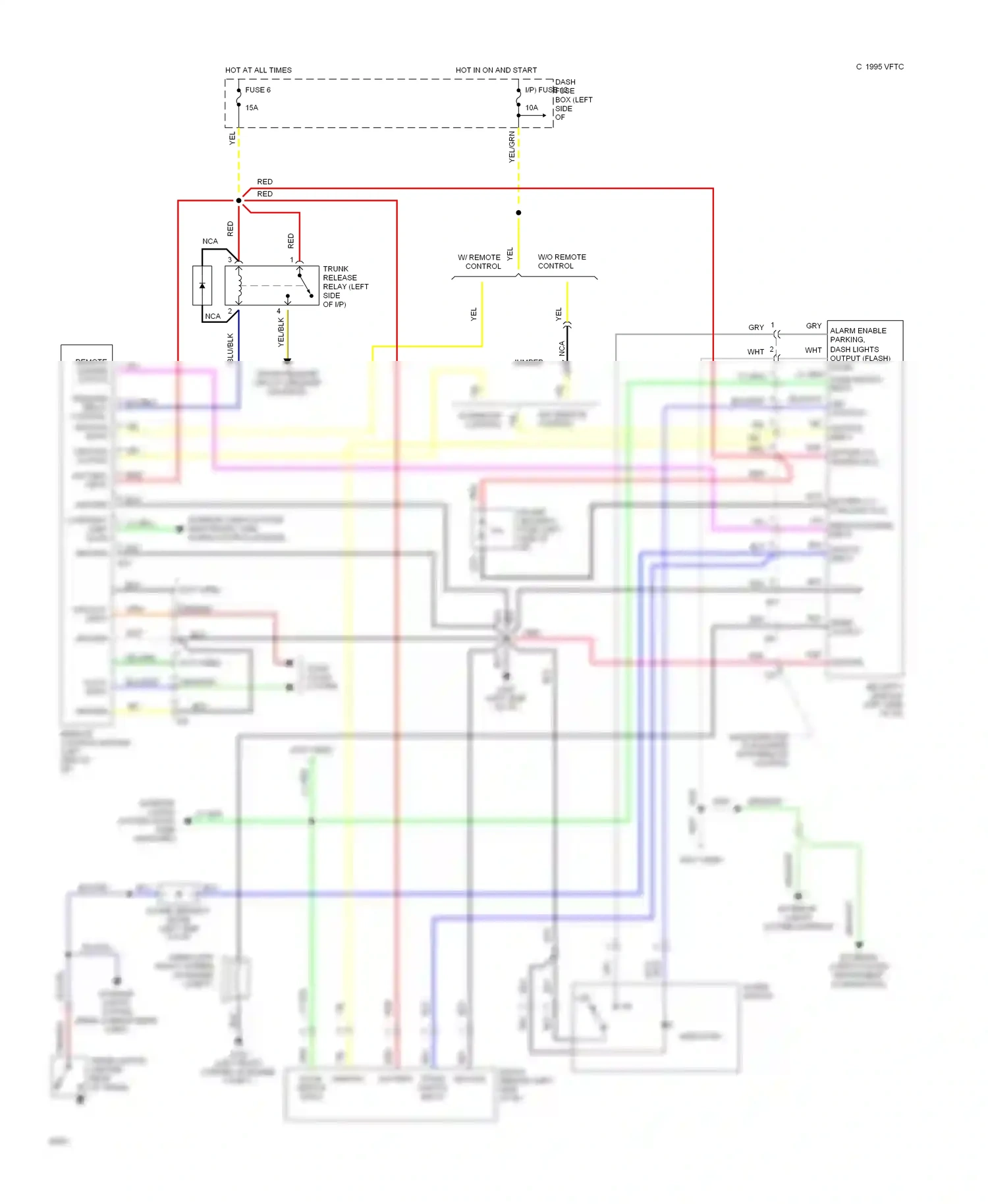 Wiring diagram led control for Hyundai Sonata III (1993-1996) (1 of 1)