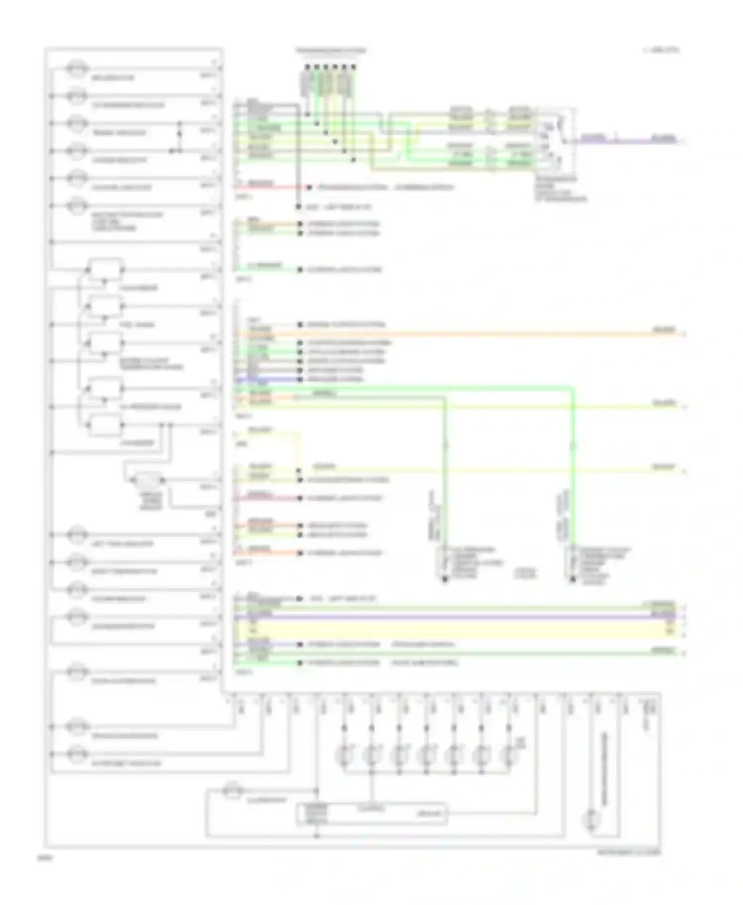 Wiring diagram left turn indicator for Hyundai Sonata III (1993-1996) (2 of 2)