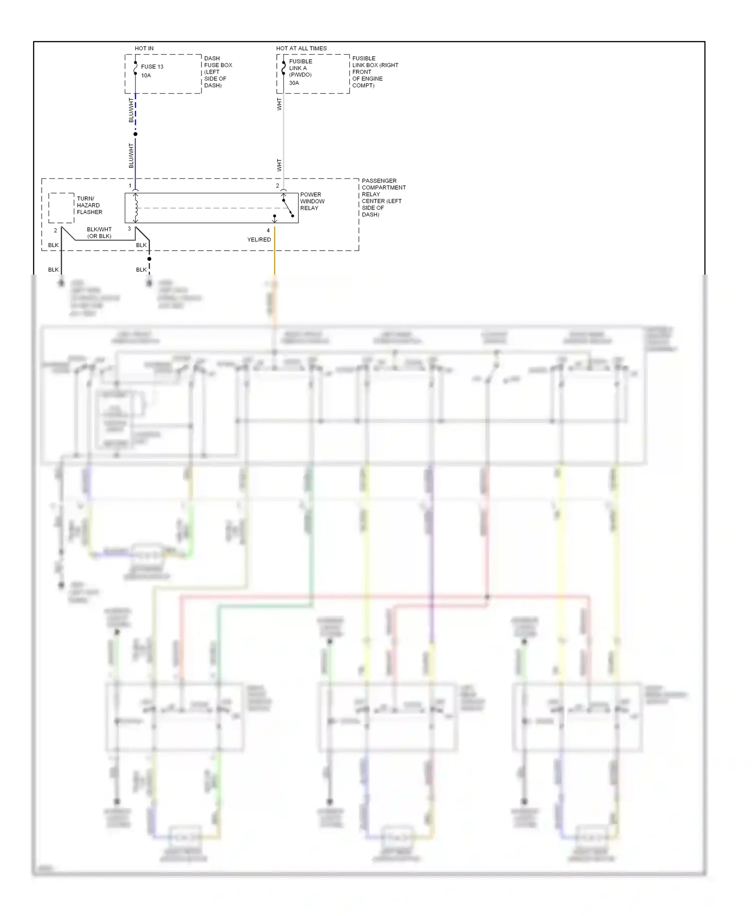 Wiring diagram off down for Hyundai Sonata III (1993-1996) (1 of 1)