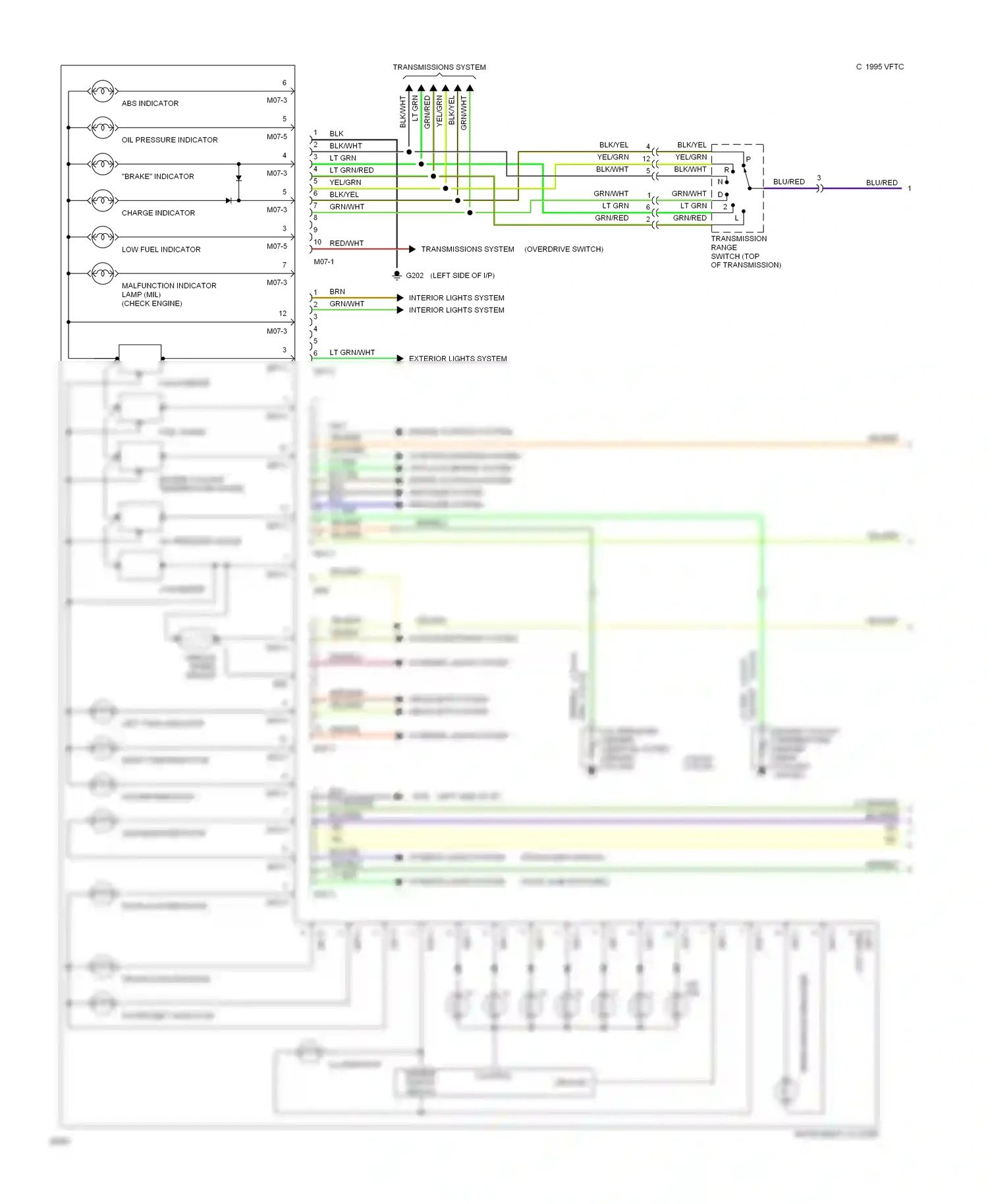 Wiring diagram transmissions system for Hyundai Sonata III (1993-1996) (1 of 1)