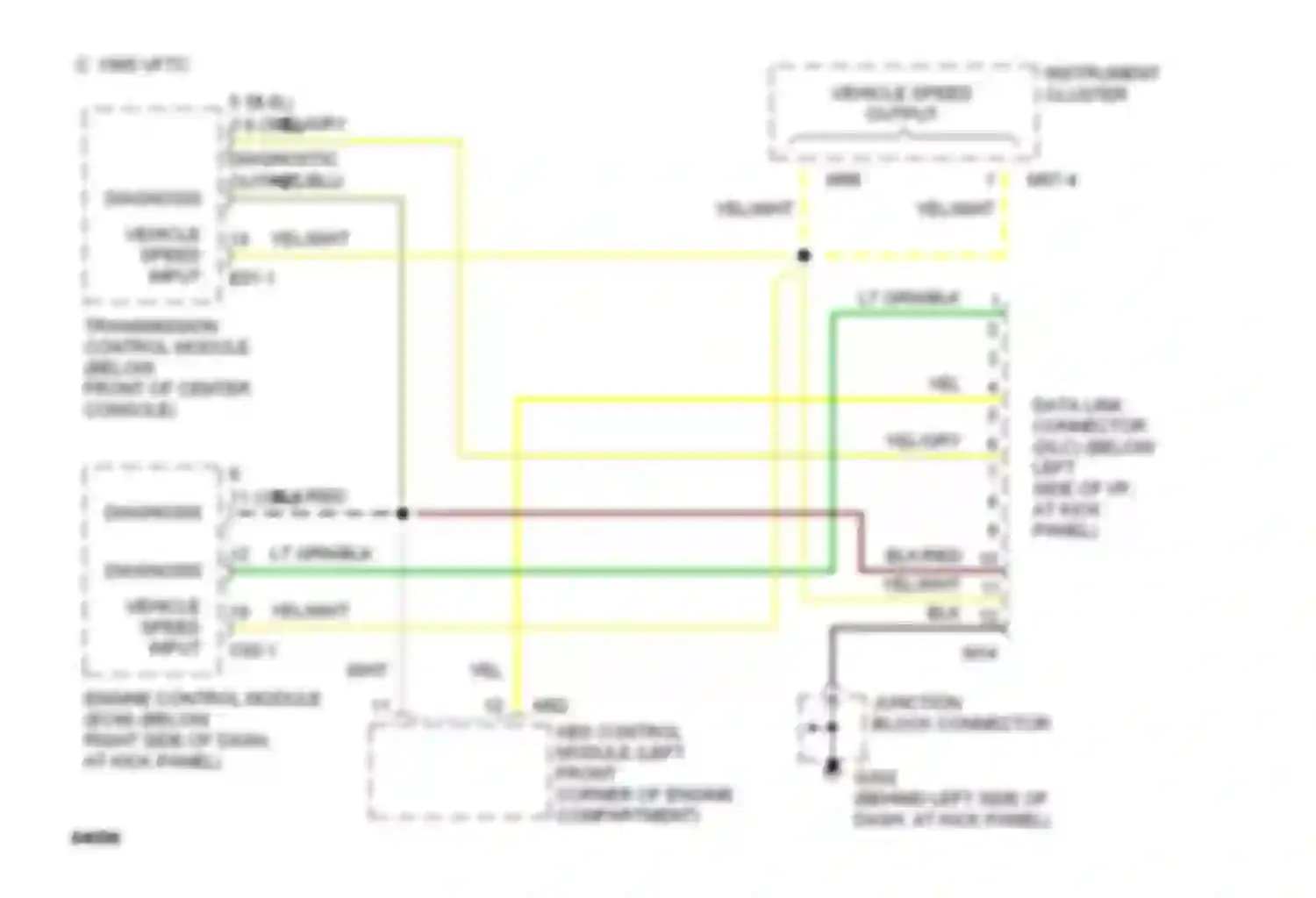 Wiring diagram vehicle speed output for Hyundai Sonata III (1993-1996) (1 of 2)