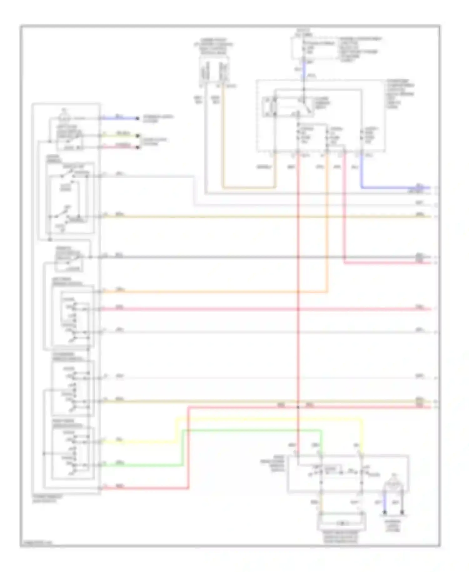 Sonata Hyundai IV facelift (2001-2012): Power windows circuit (1 of 2)