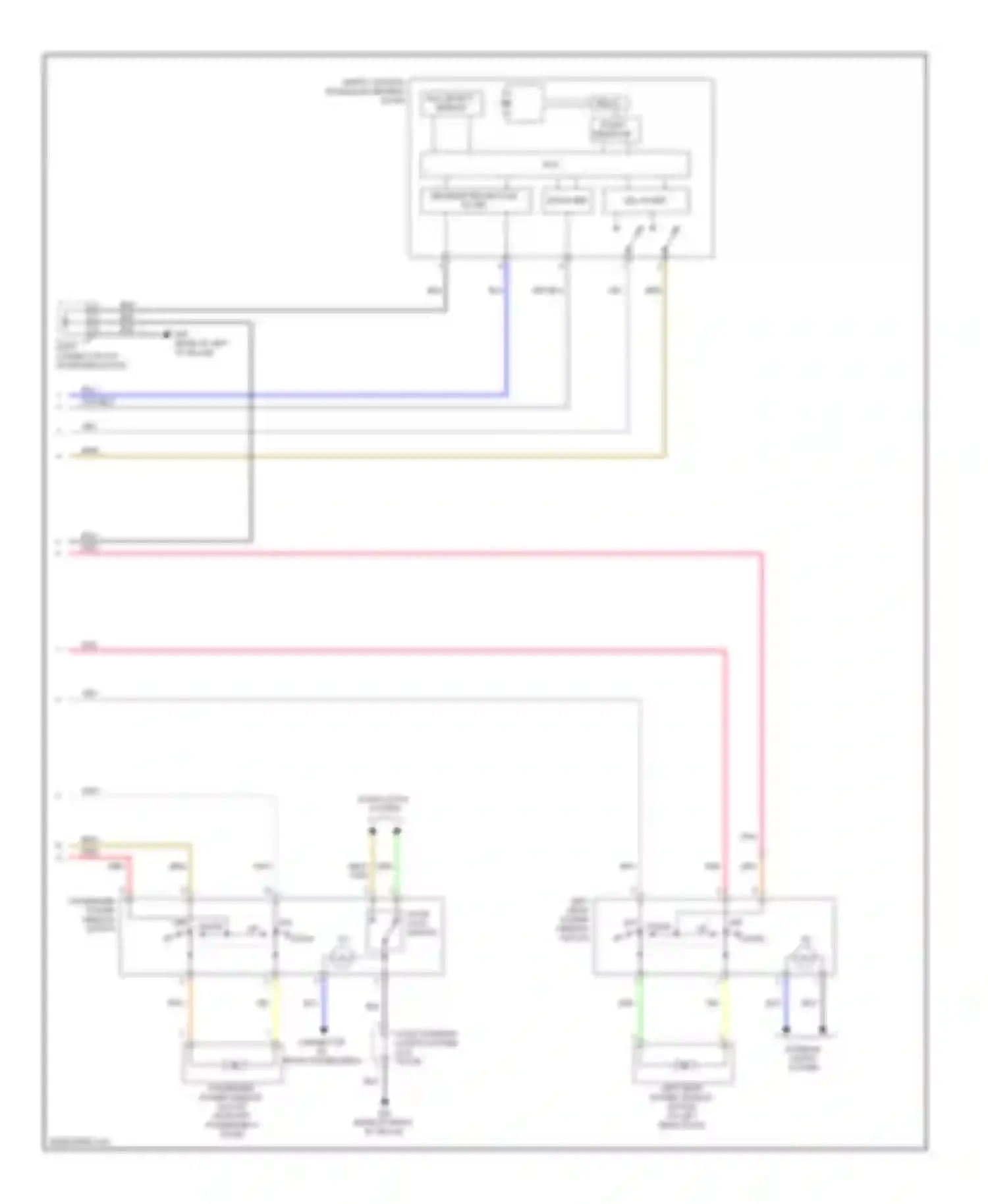 Sonata Hyundai IV facelift (2001-2012): Power windows circuit (2 of 2)