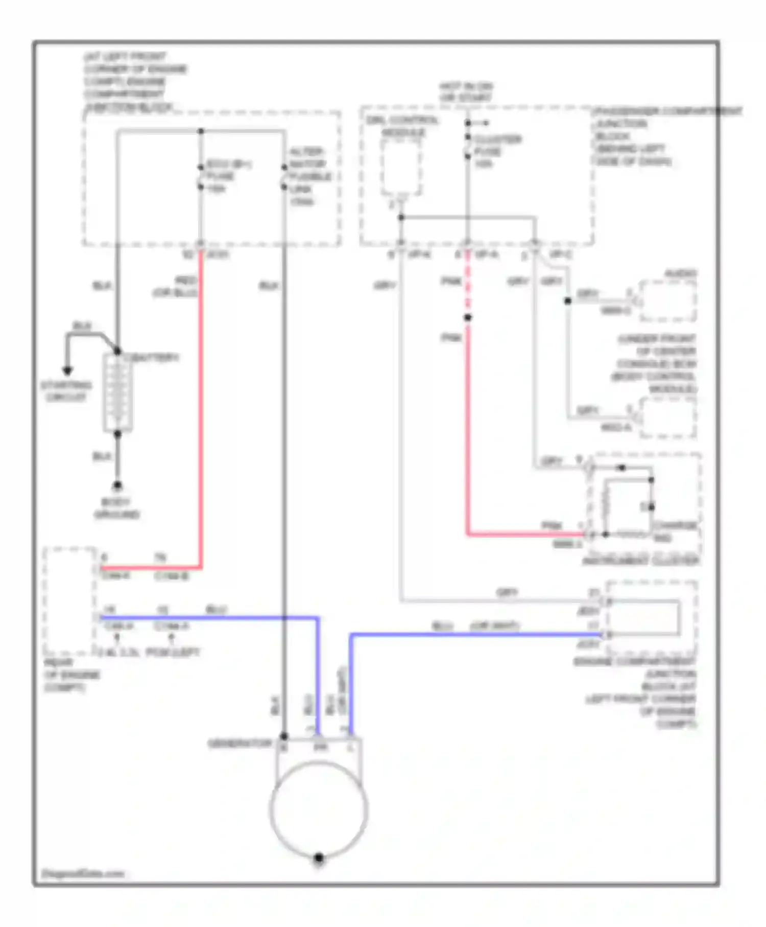 Sonata Hyundai IV facelift (2001-2012): Charging circuit