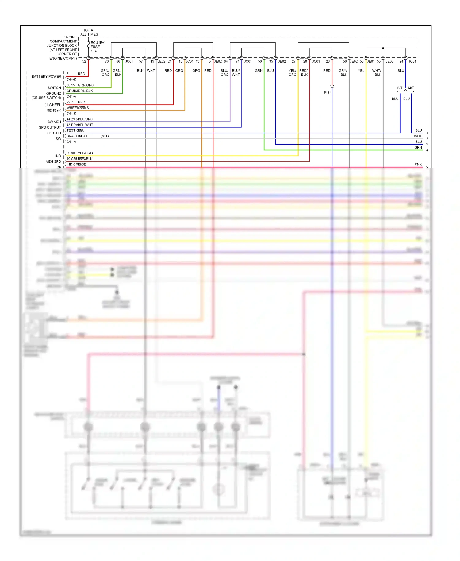 Wiring diagram blu/red for Hyundai Sonata IV facelift (2001-2012) (1 of 7)