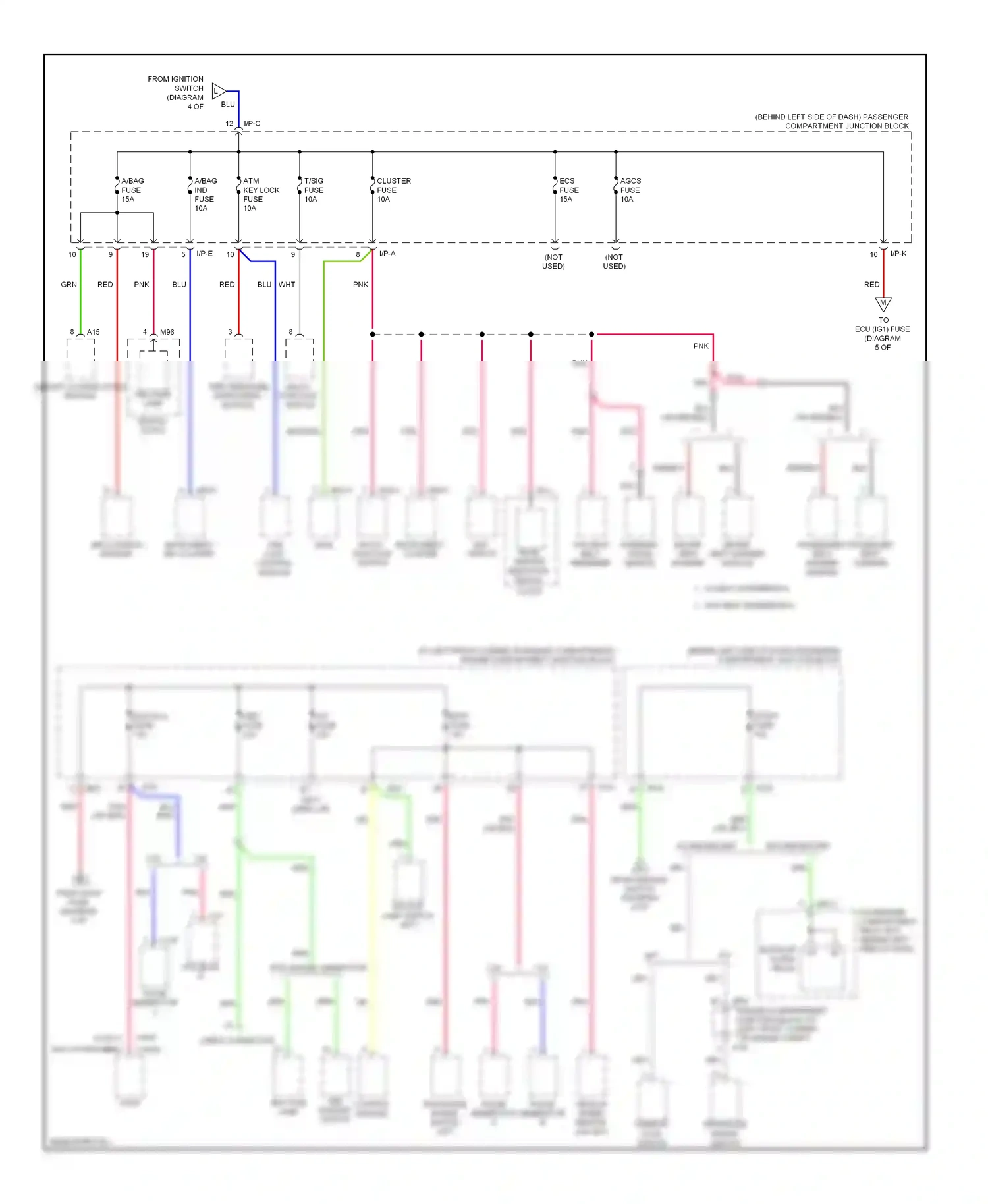 Wiring diagram digital clock for Hyundai Sonata IV facelift (2001-2012) (7 of 8)