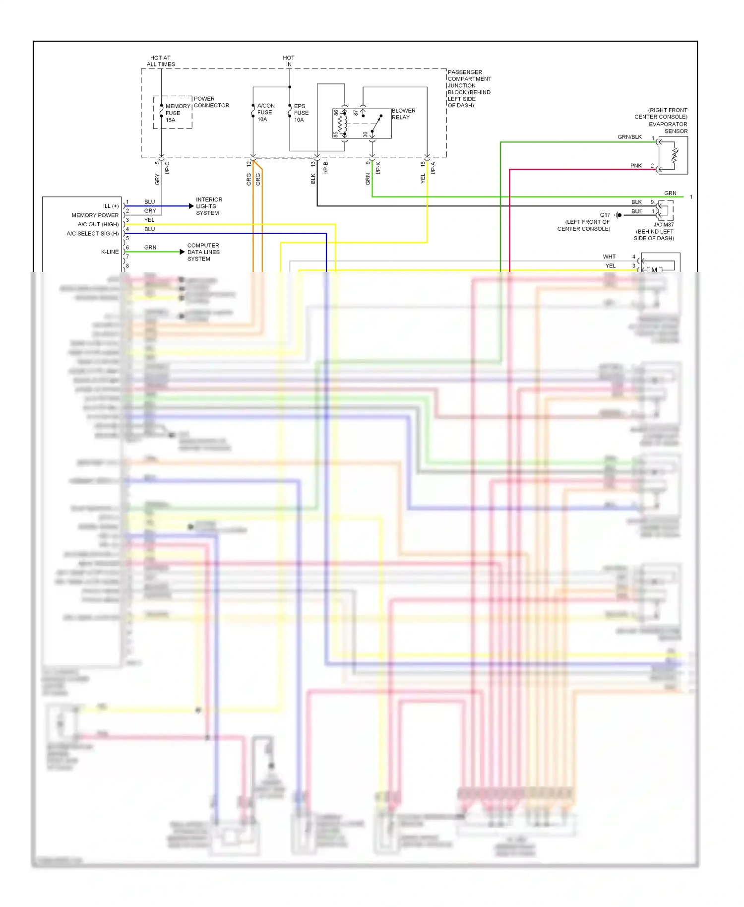 Wiring diagram driver temperature sensor for Hyundai Sonata IV facelift (2001-2012) (1 of 1)