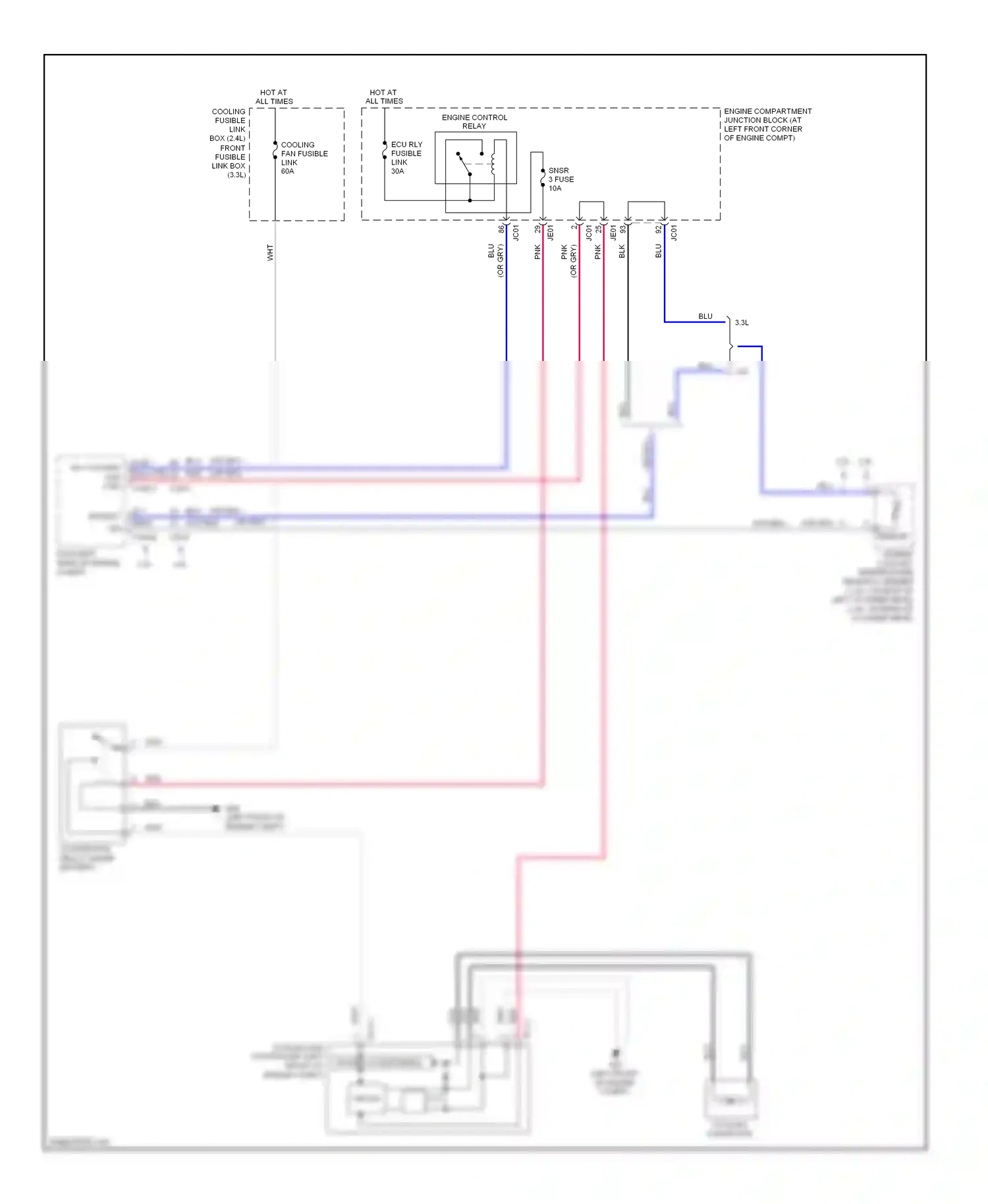 Wiring diagram engine control relay for Hyundai Sonata IV facelift (2001-2012) (2 of 7)