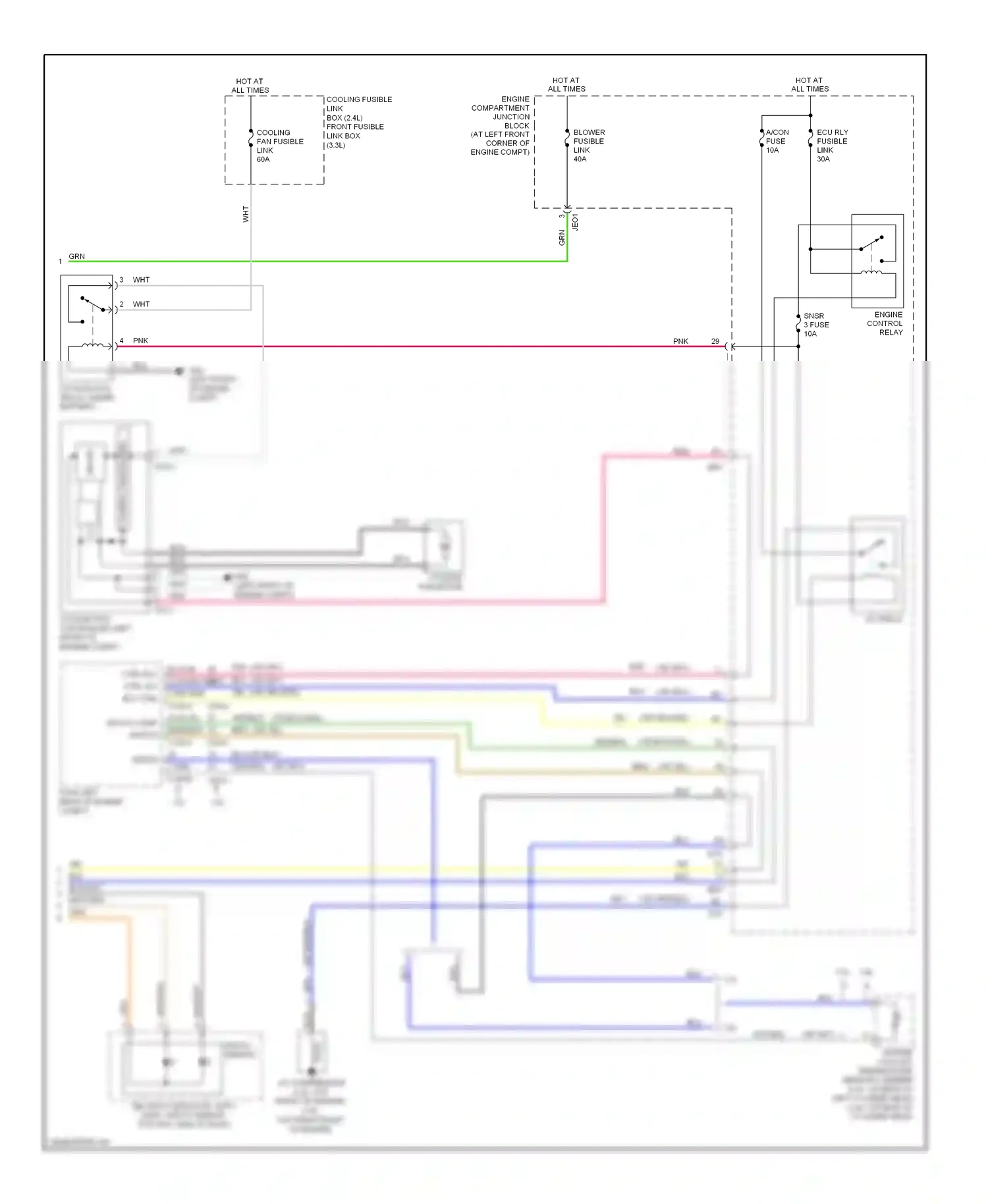 Wiring diagram engine coolant for Hyundai Sonata IV facelift (2001-2012) (1 of 3)