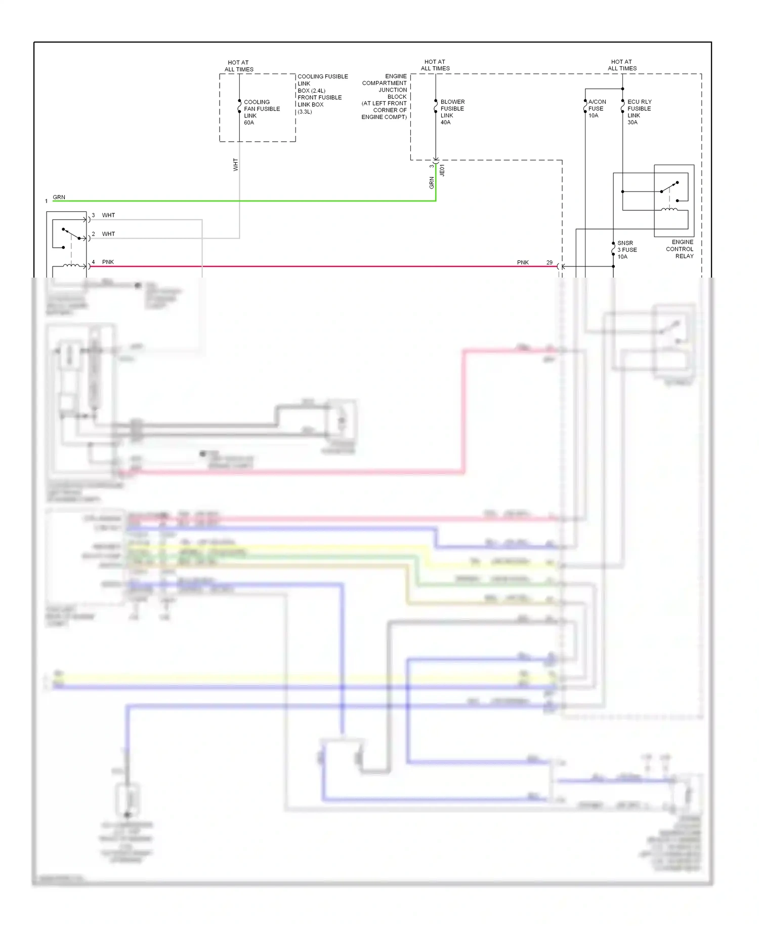 Wiring diagram engine coolant for Hyundai Sonata IV facelift (2001-2012) (3 of 3)