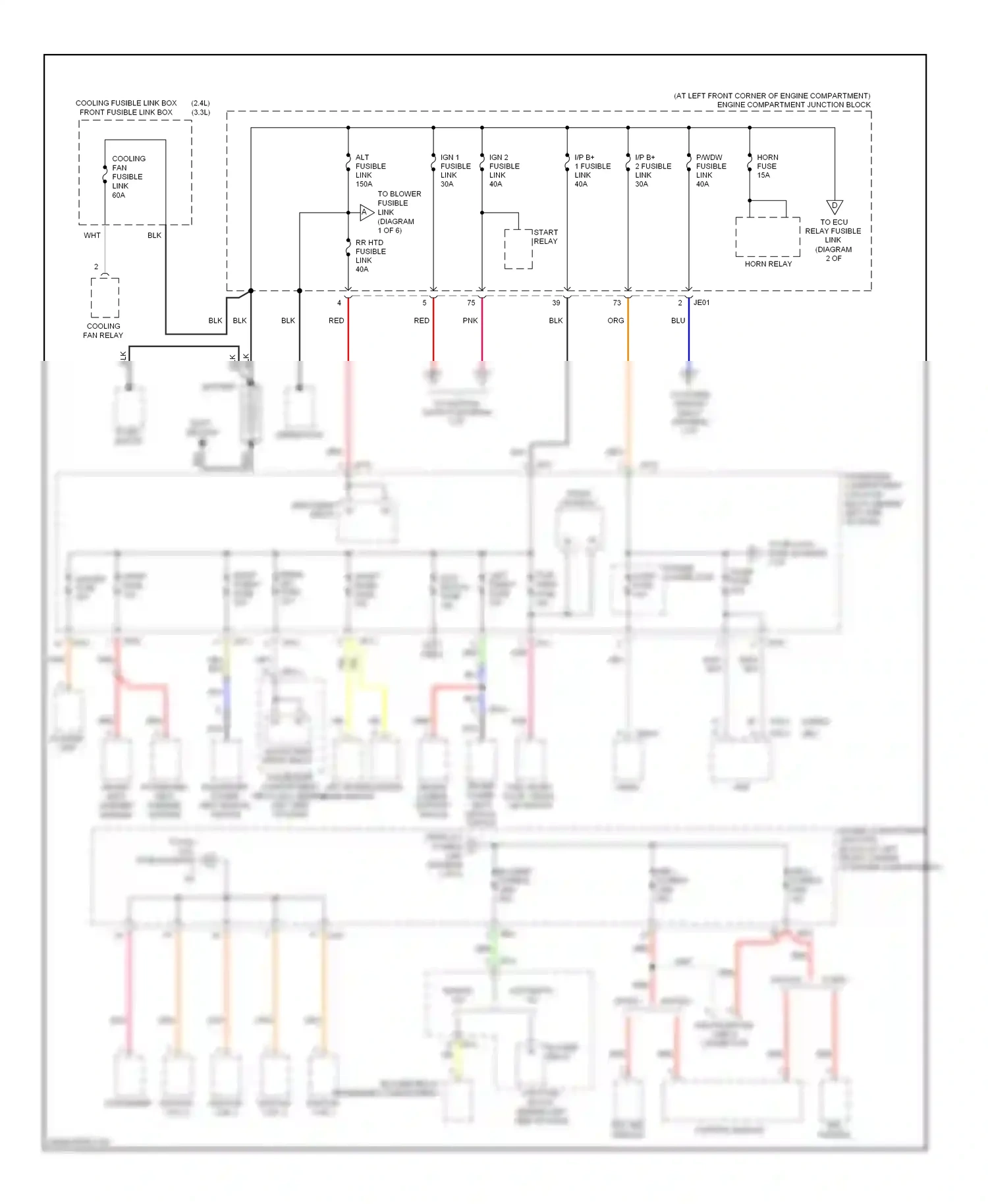 Wiring diagram esc module for Hyundai Sonata IV facelift (2001-2012) (2 of 2)