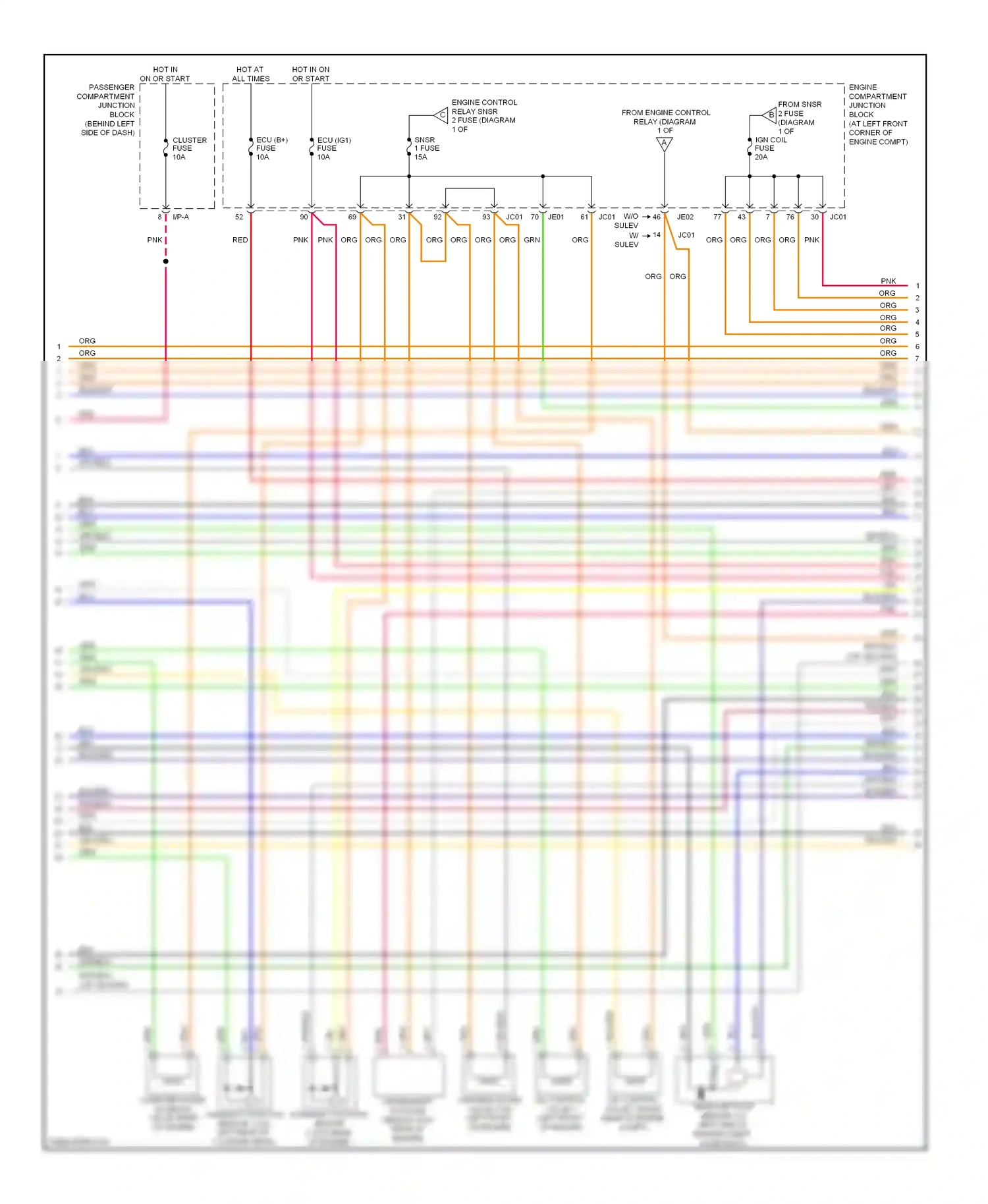 Wiring diagram i/p-a for Hyundai Sonata IV facelift (2001-2012) (9 of 24)