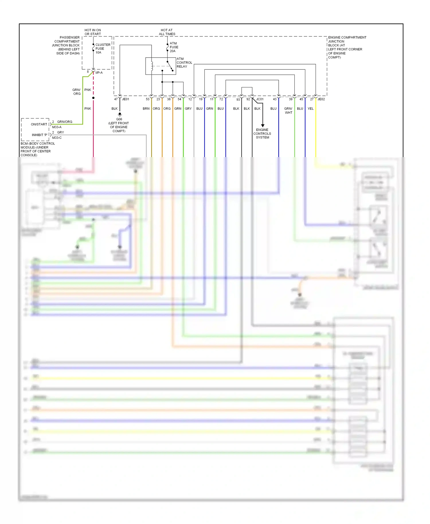 Wiring diagram i/p-a for Hyundai Sonata IV facelift (2001-2012) (21 of 24)