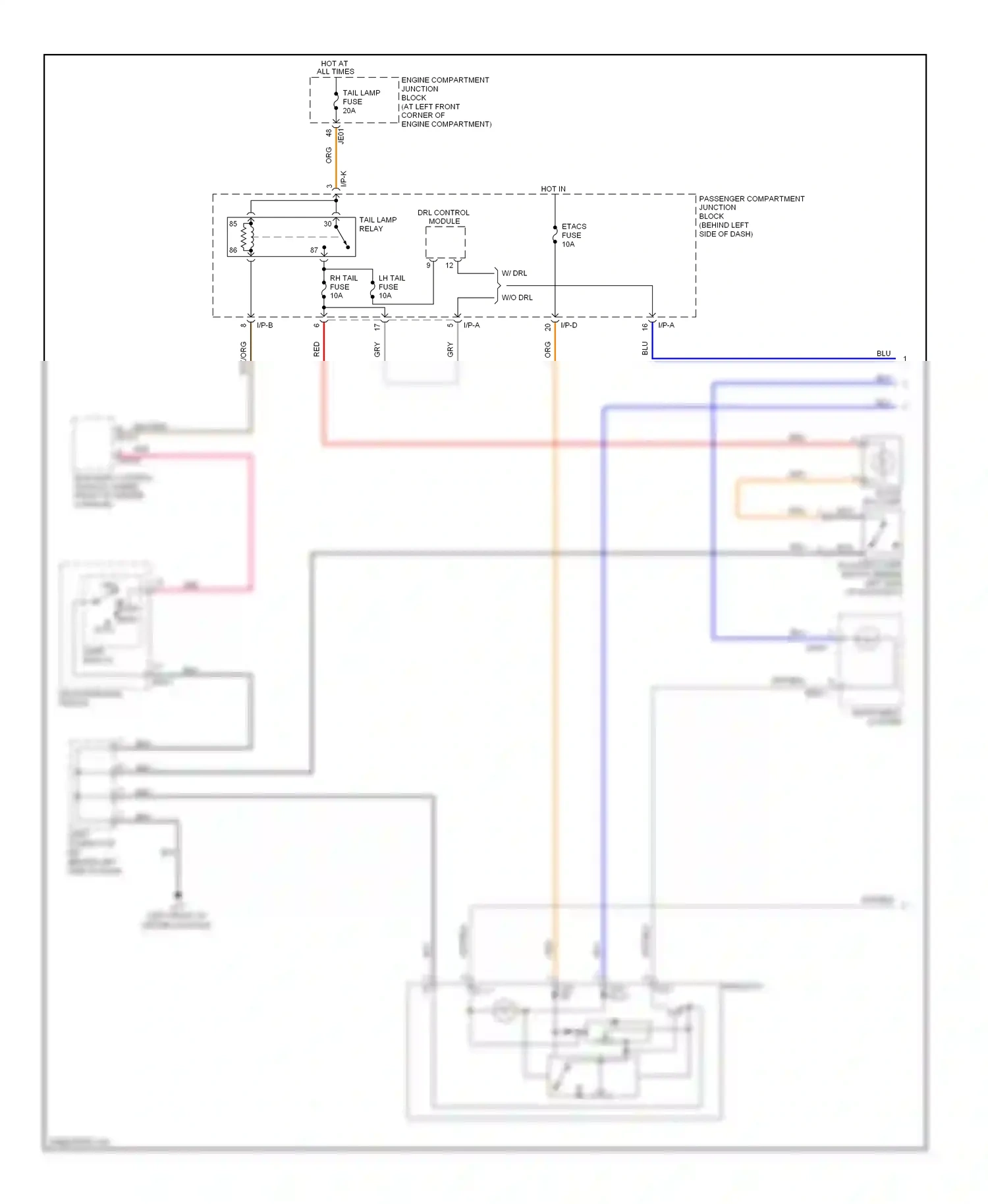 Wiring diagram i/p-d for Hyundai Sonata IV facelift (2001-2012) (8 of 13)