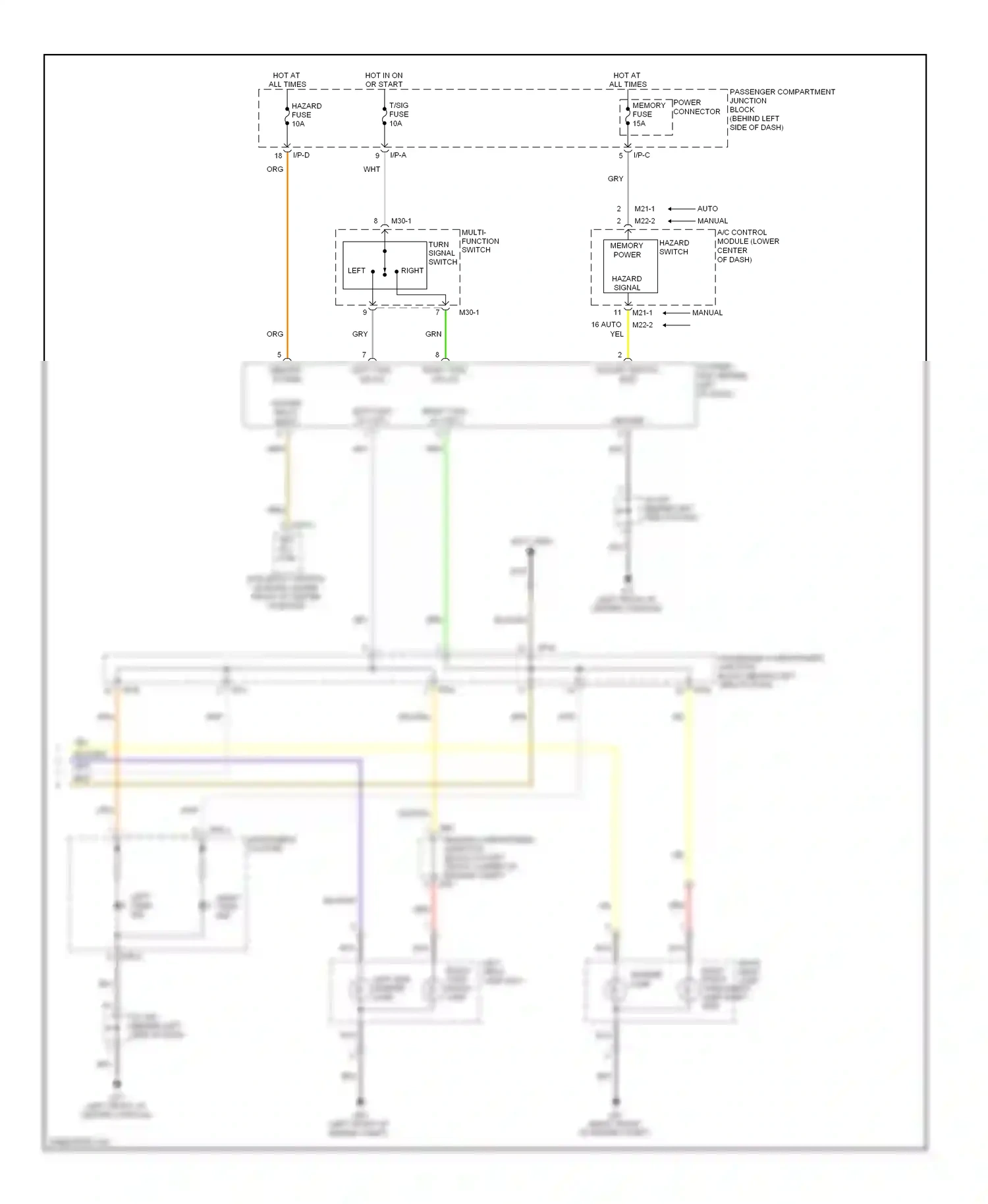 Wiring diagram left right for Hyundai Sonata IV facelift (2001-2012) (1 of 2)