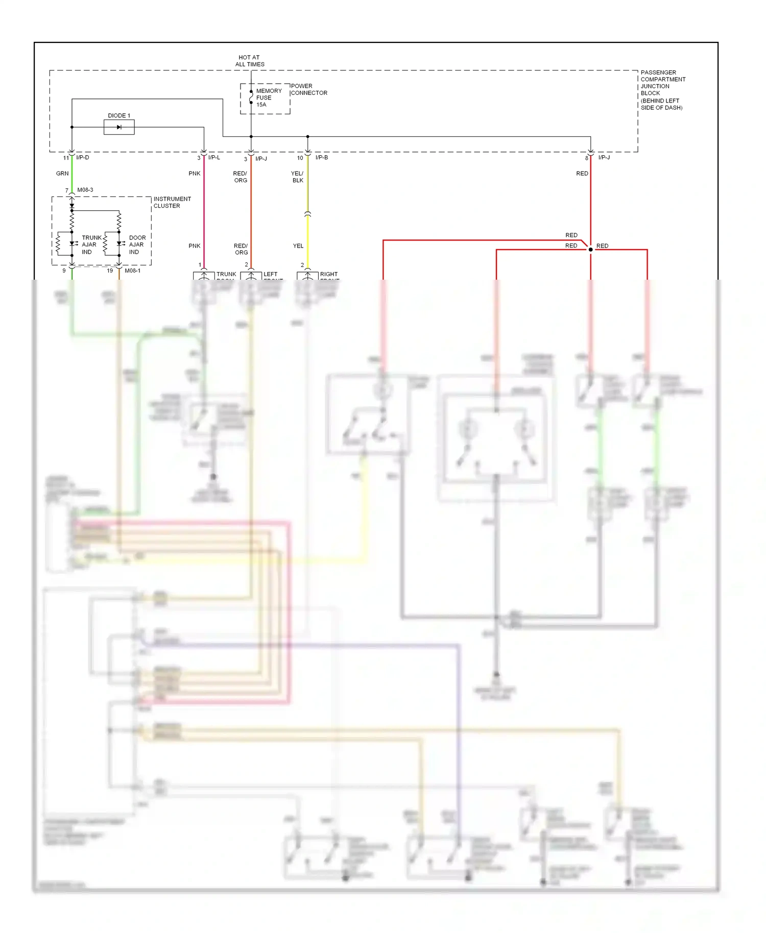Wiring diagram map lamp for Hyundai Sonata IV facelift (2001-2012) (1 of 1)