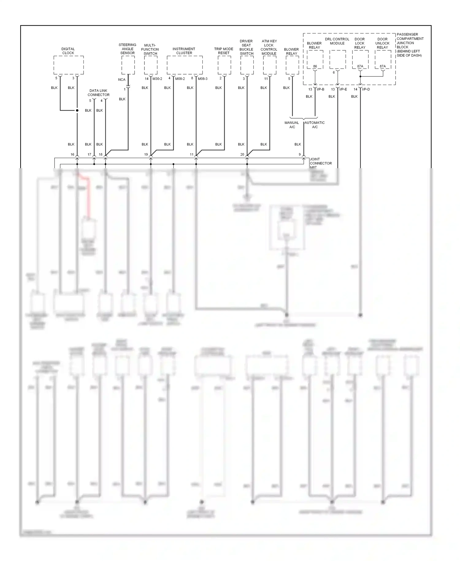 Wiring diagram multi- function switch for Hyundai Sonata IV facelift (2001-2012) (3 of 12)