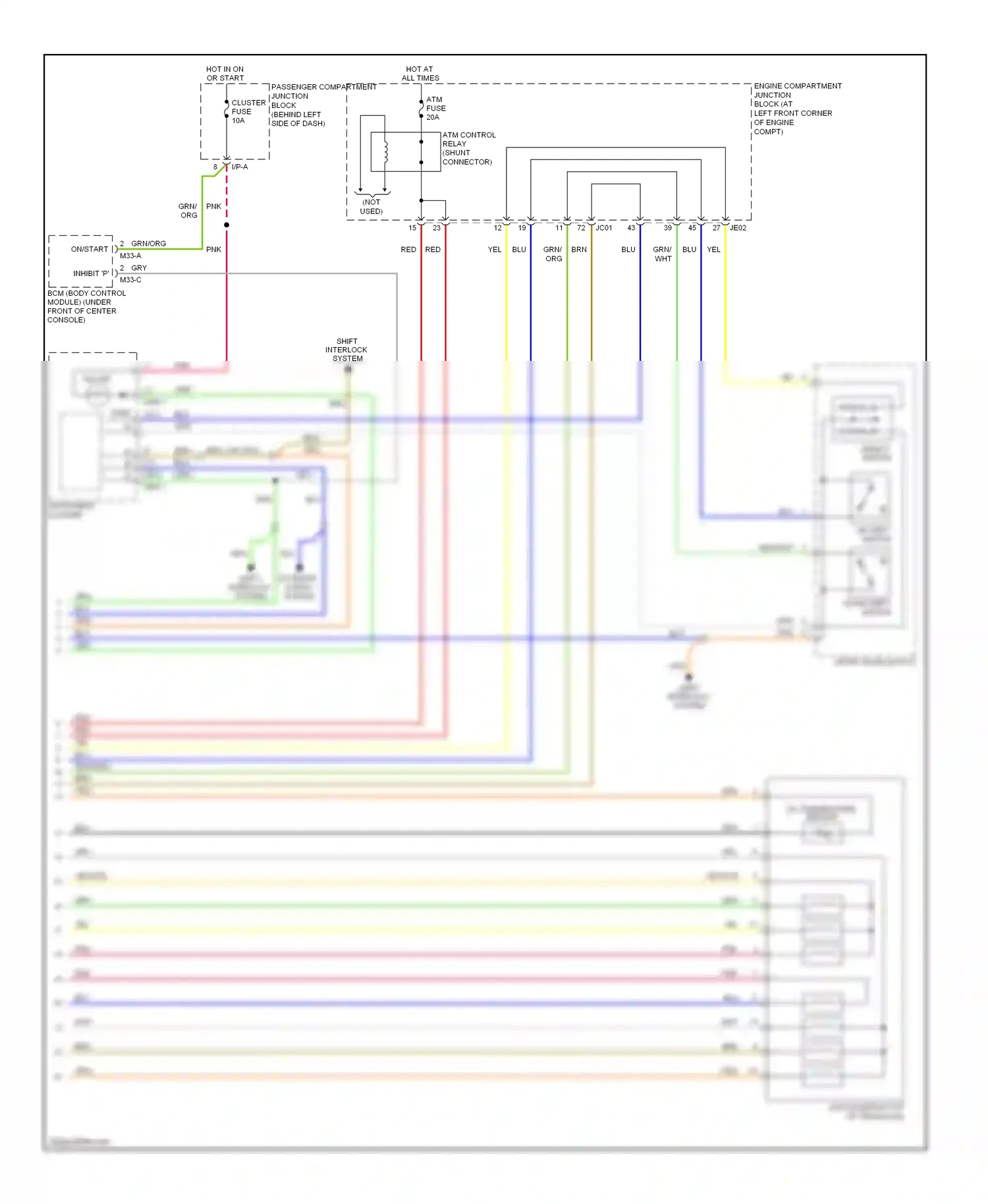 Wiring diagram oil temperature sensor for Hyundai Sonata IV facelift (2001-2012) (1 of 2)