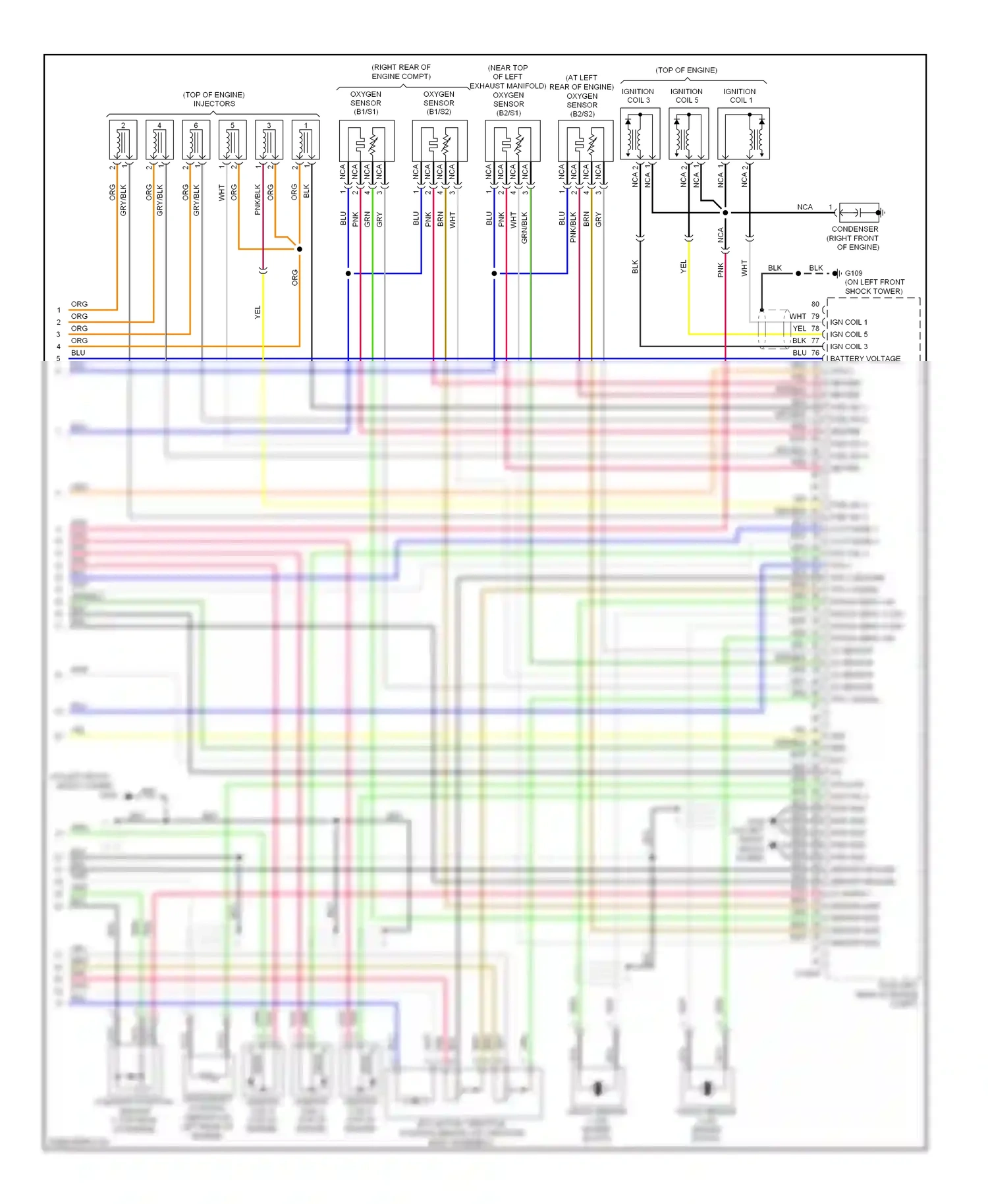 Wiring diagram oxygen sensor for Hyundai Sonata IV facelift (2001-2012) (1 of 1)