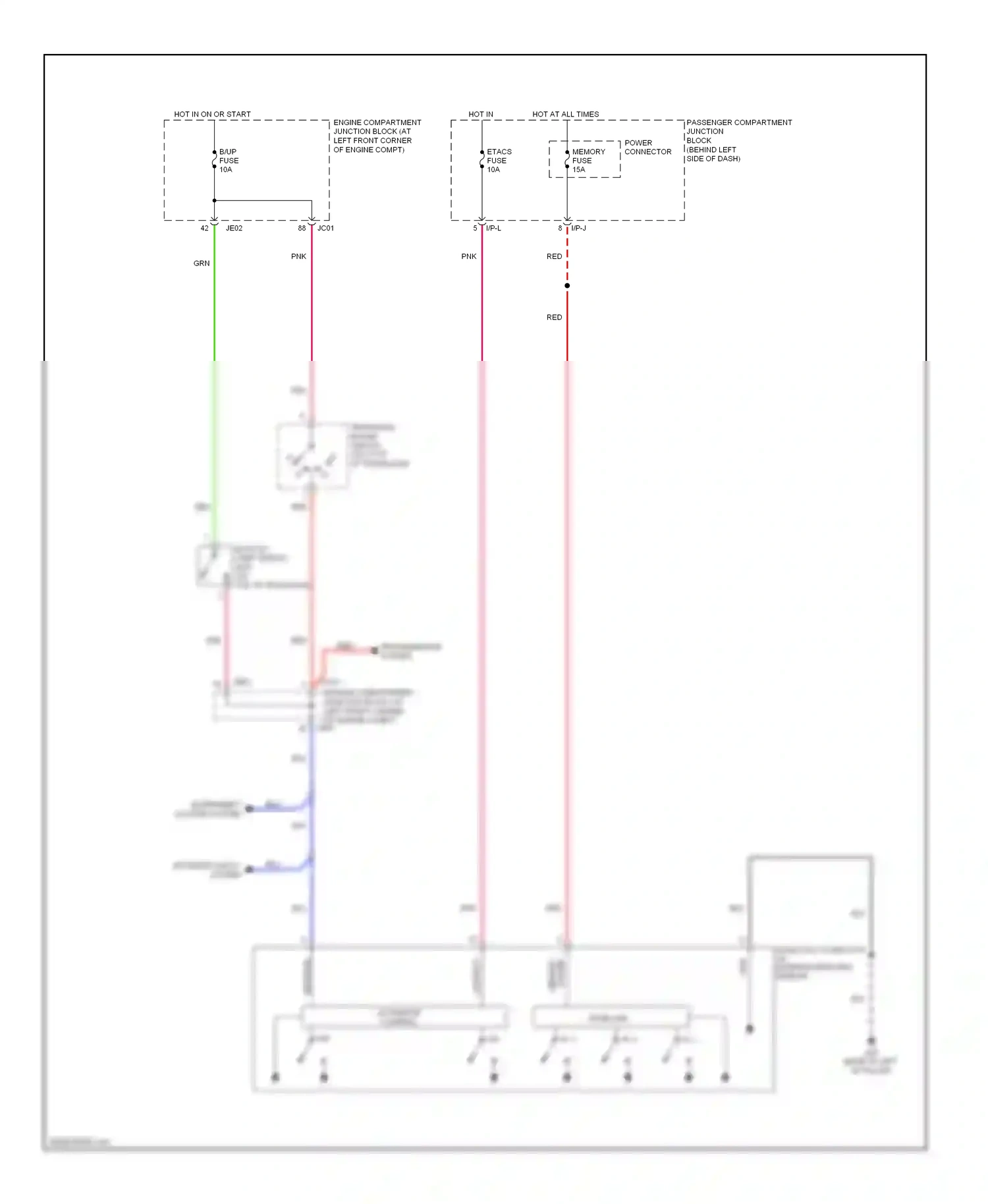 Wiring diagram power memory for Hyundai Sonata IV facelift (2001-2012) (1 of 1)