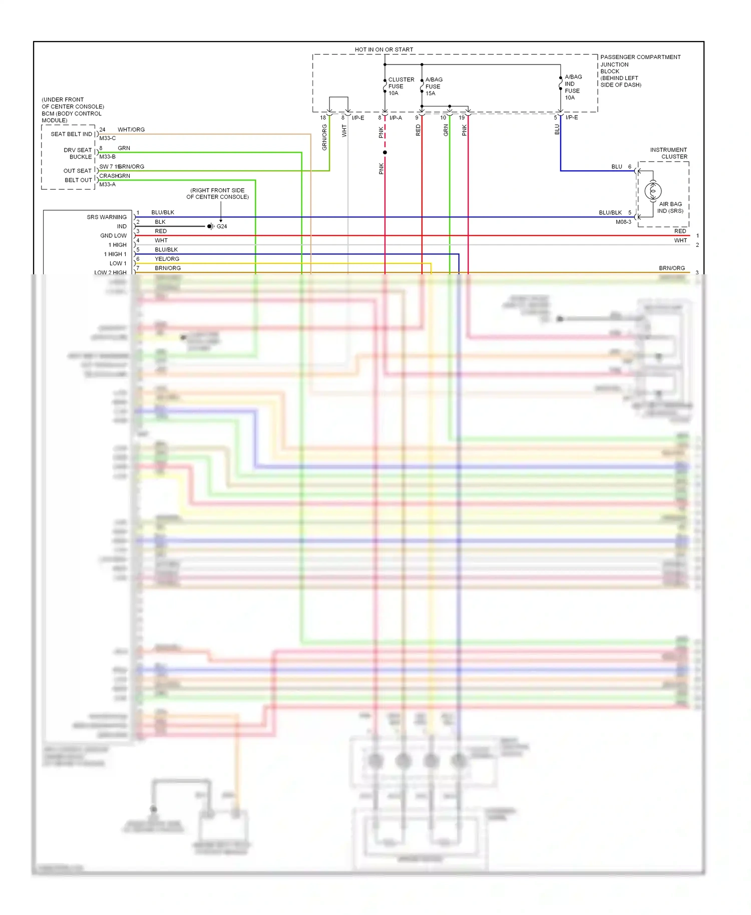 Wiring diagram red/org for Hyundai Sonata IV facelift (2001-2012) (1 of 2)