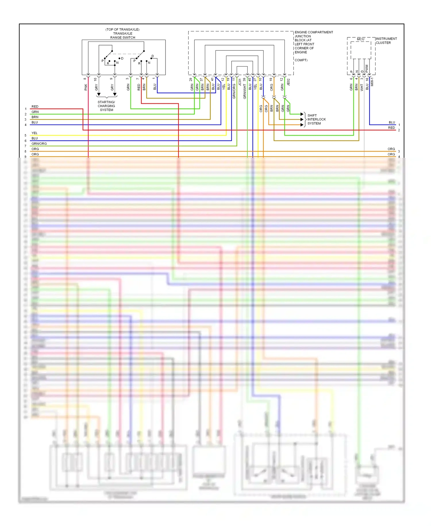 Wiring diagram select switch for Hyundai Sonata IV facelift (2001-2012) (3 of 4)