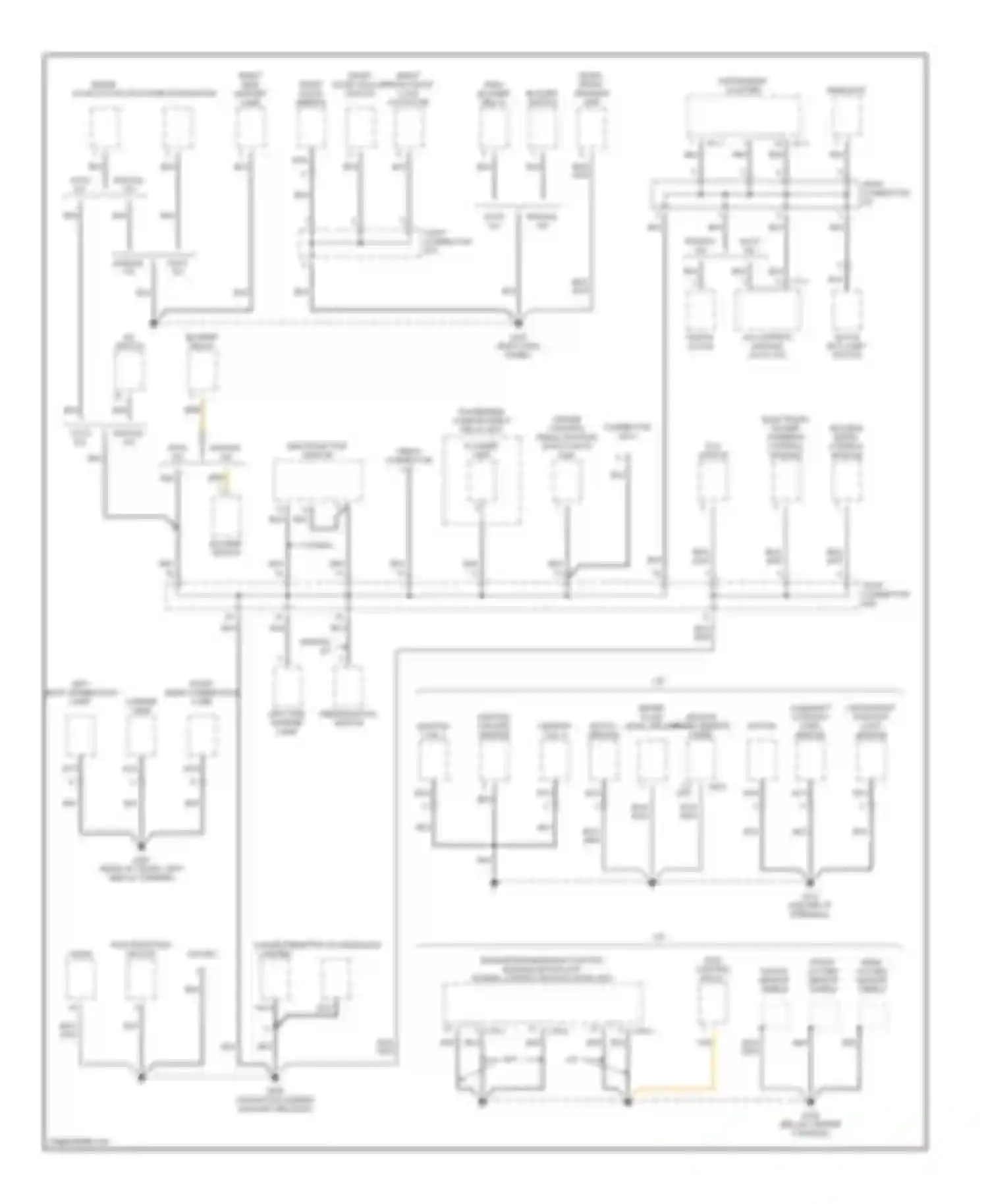 Sonata Hyundai IV (1998-2001): Ground distribution circuit (2 of 3)