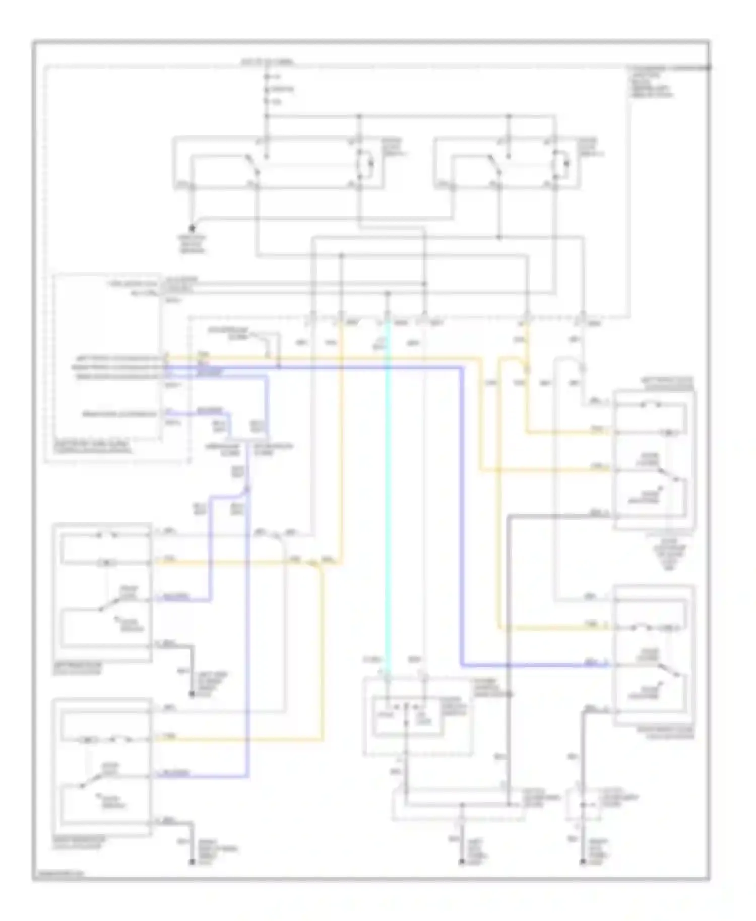 Sonata Hyundai IV (1998-2001): Power door lock circuit