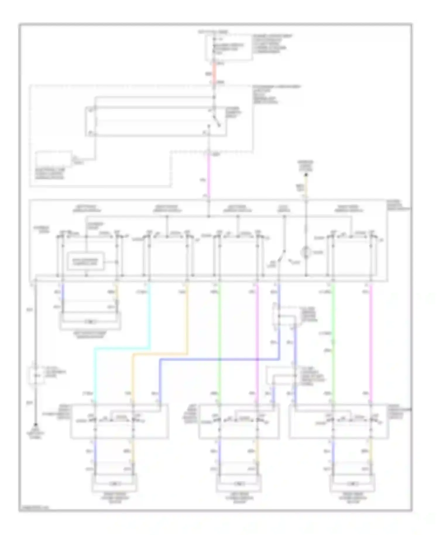 Sonata Hyundai IV (1998-2001): Power window circuit
