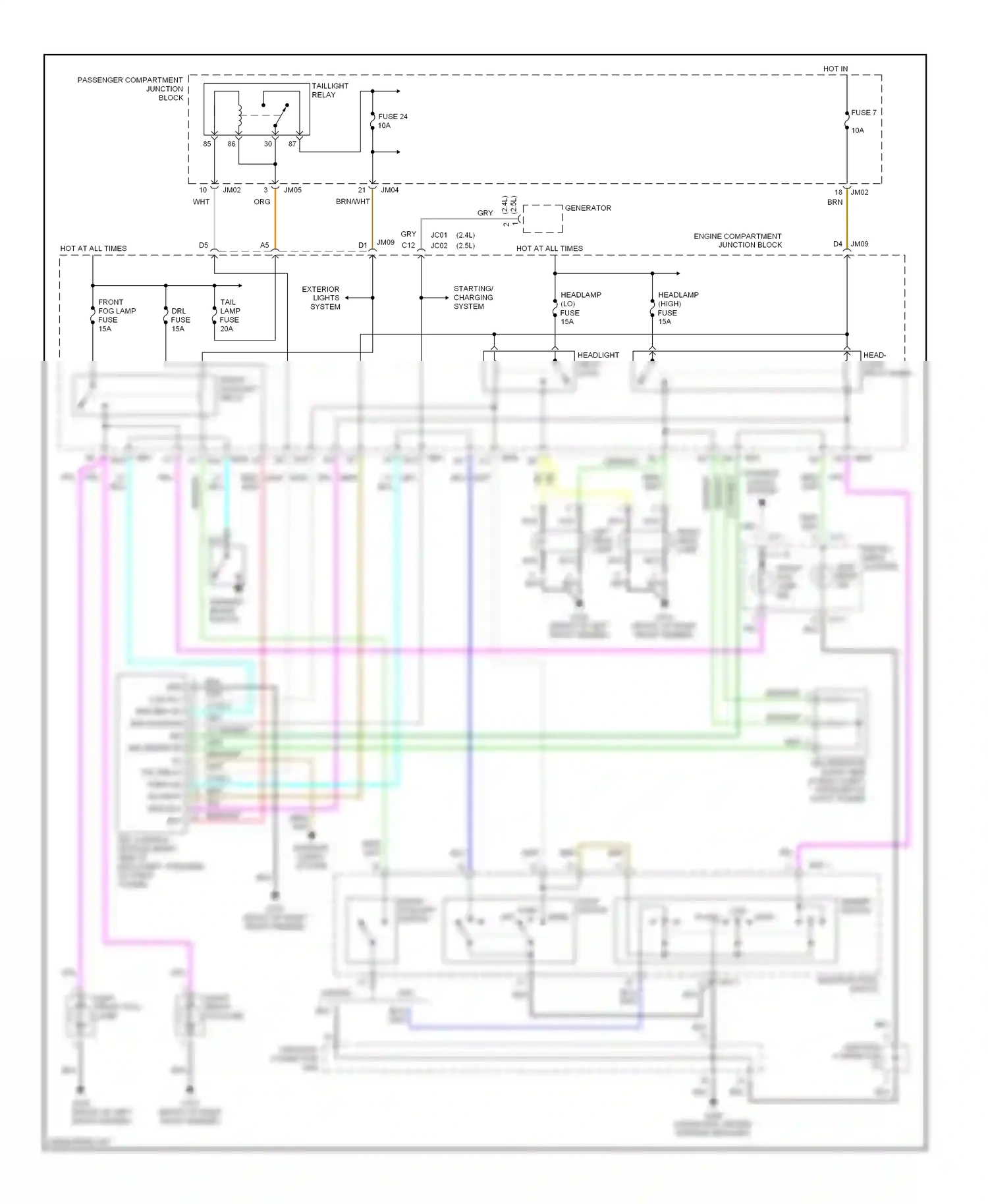 Wiring diagram blu for Hyundai Sonata IV (1998-2001) (25 of 40)