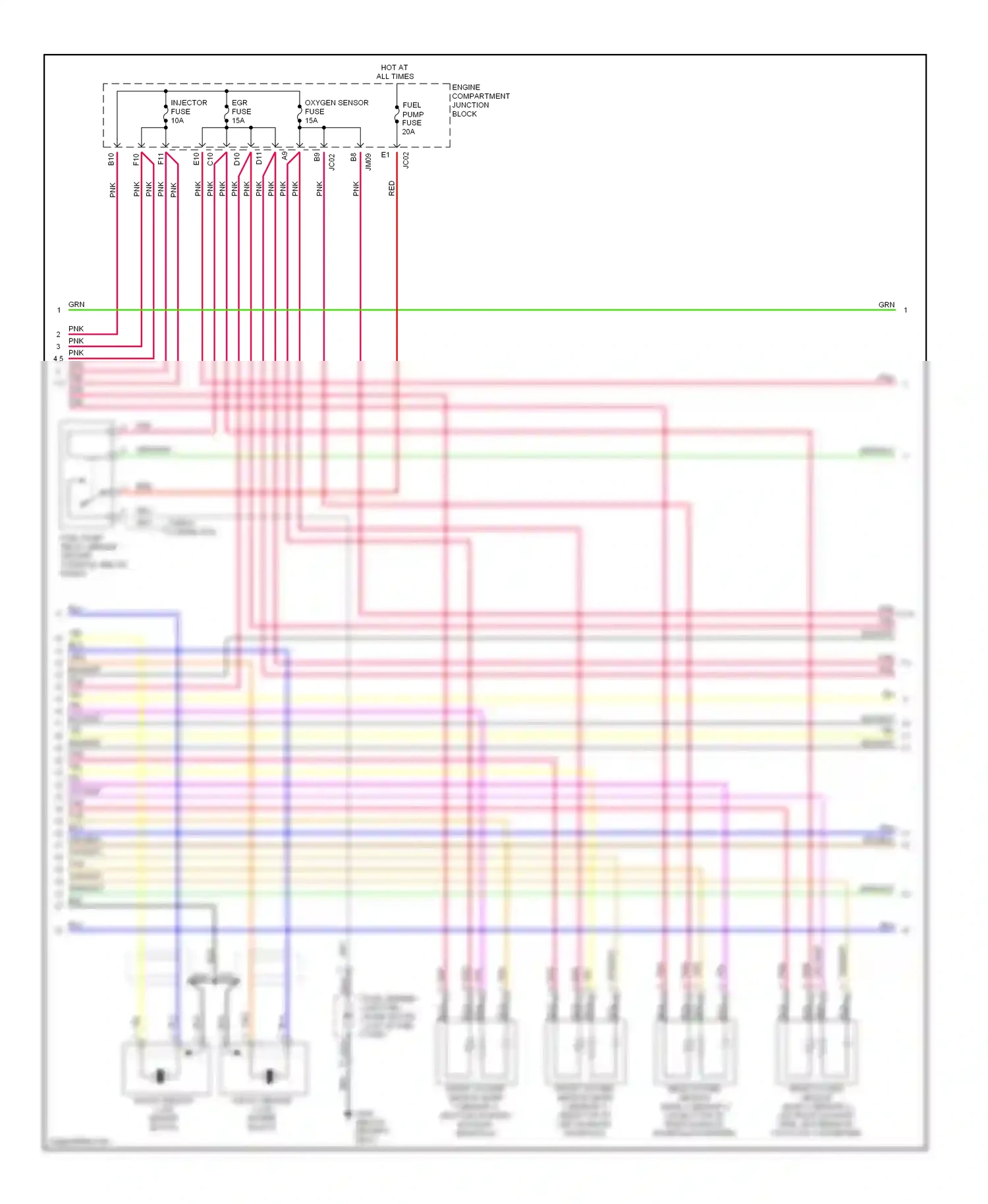 Wiring diagram blu for Hyundai Sonata IV (1998-2001) (20 of 40)