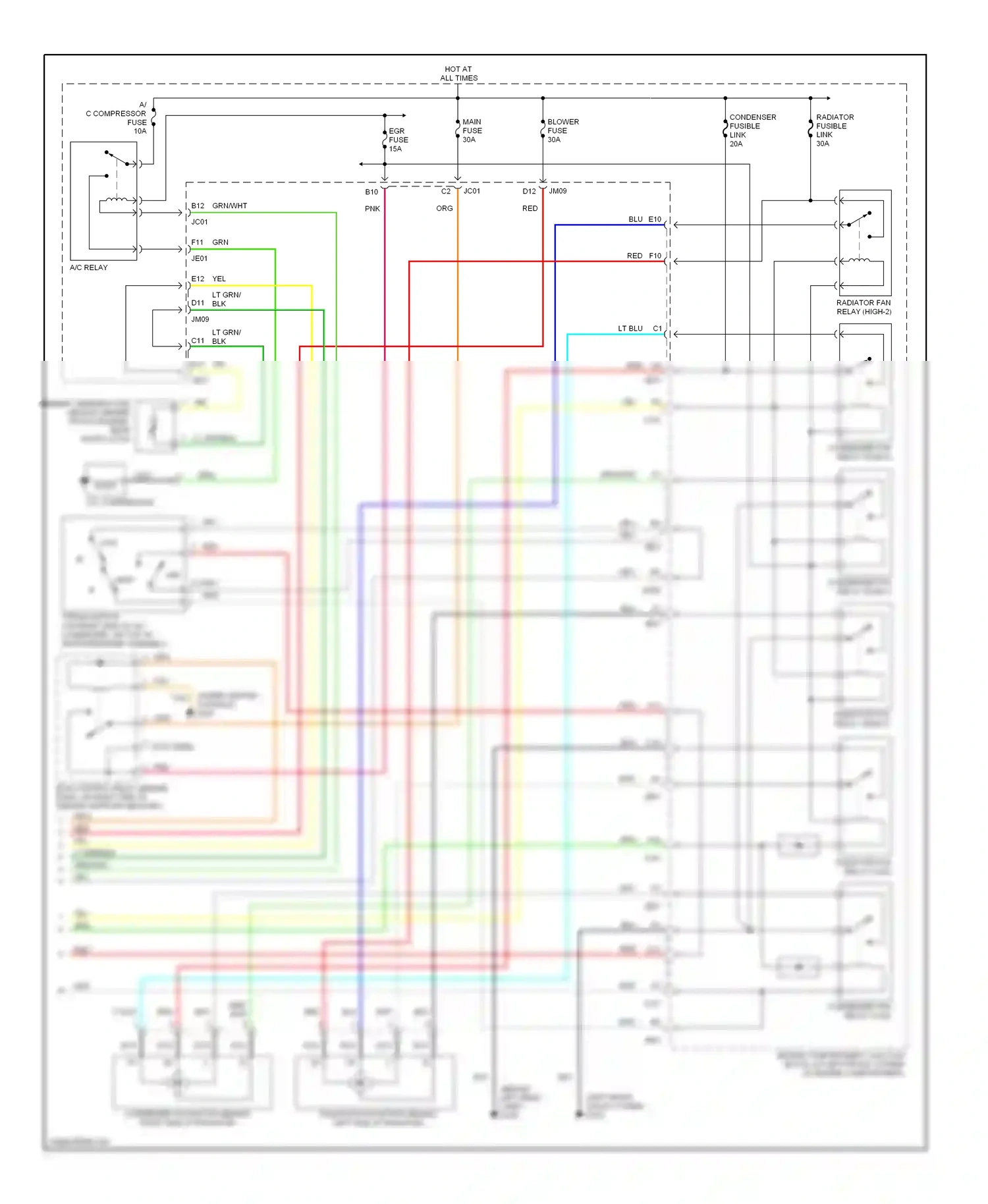Wiring diagram blu for Hyundai Sonata IV (1998-2001) (2 of 40)