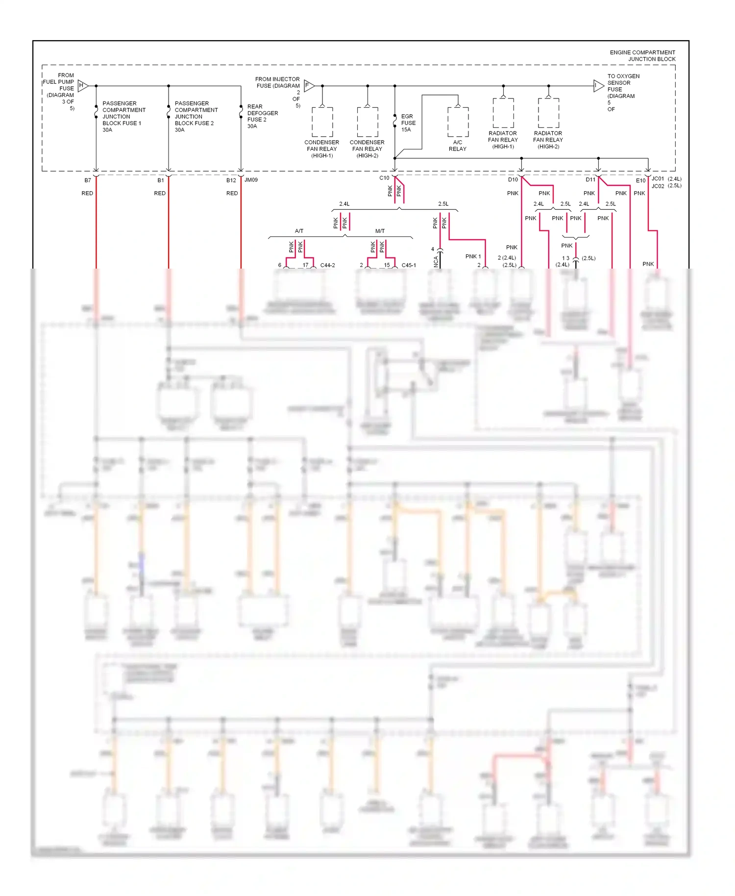 Wiring diagram defogger system for Hyundai Sonata IV (1998-2001) (5 of 5)