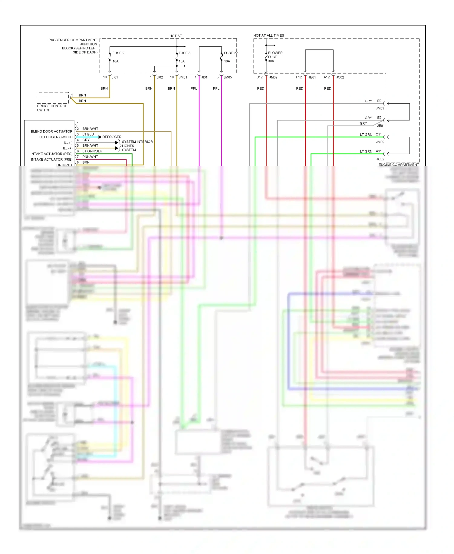 Wiring diagram ecm rly ctrl for Hyundai Sonata IV (1998-2001) (2 of 2)