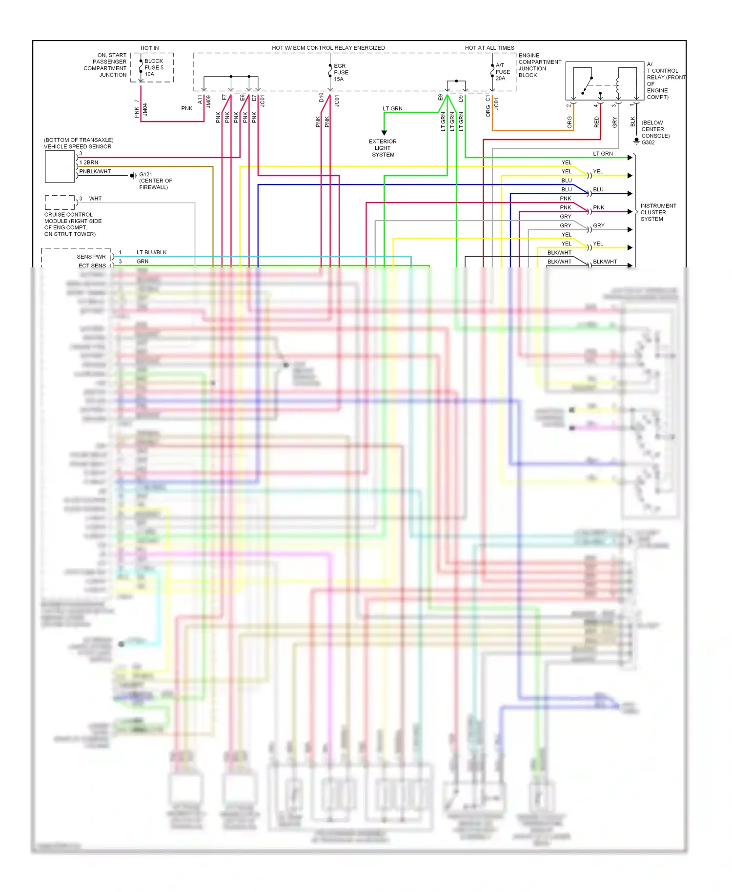 Wiring diagram engine compartment junction block for Hyundai Sonata IV (1998-2001) (31 of 32)