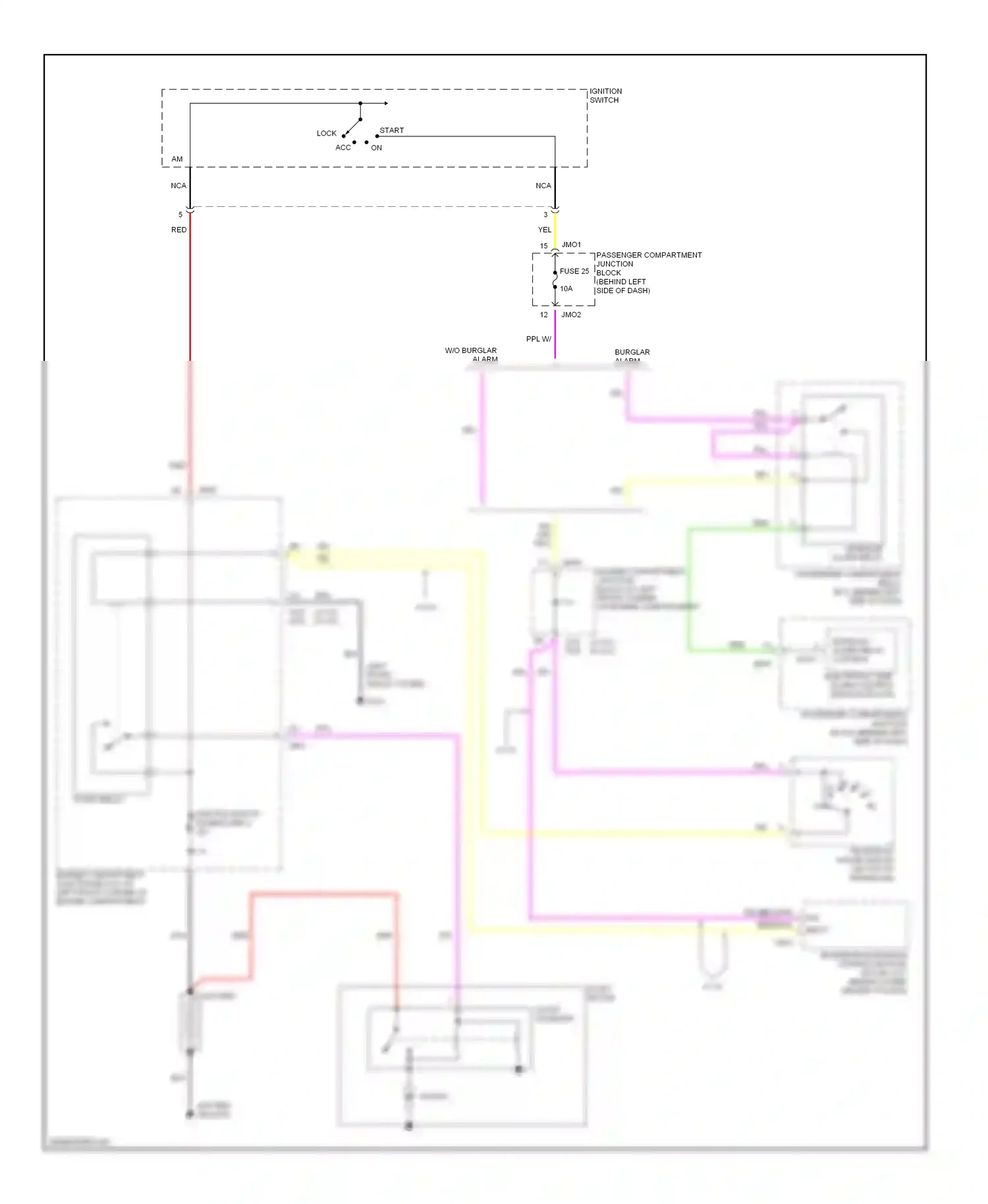 Wiring diagram ignition switch for Hyundai Sonata IV (1998-2001) (7 of 11)